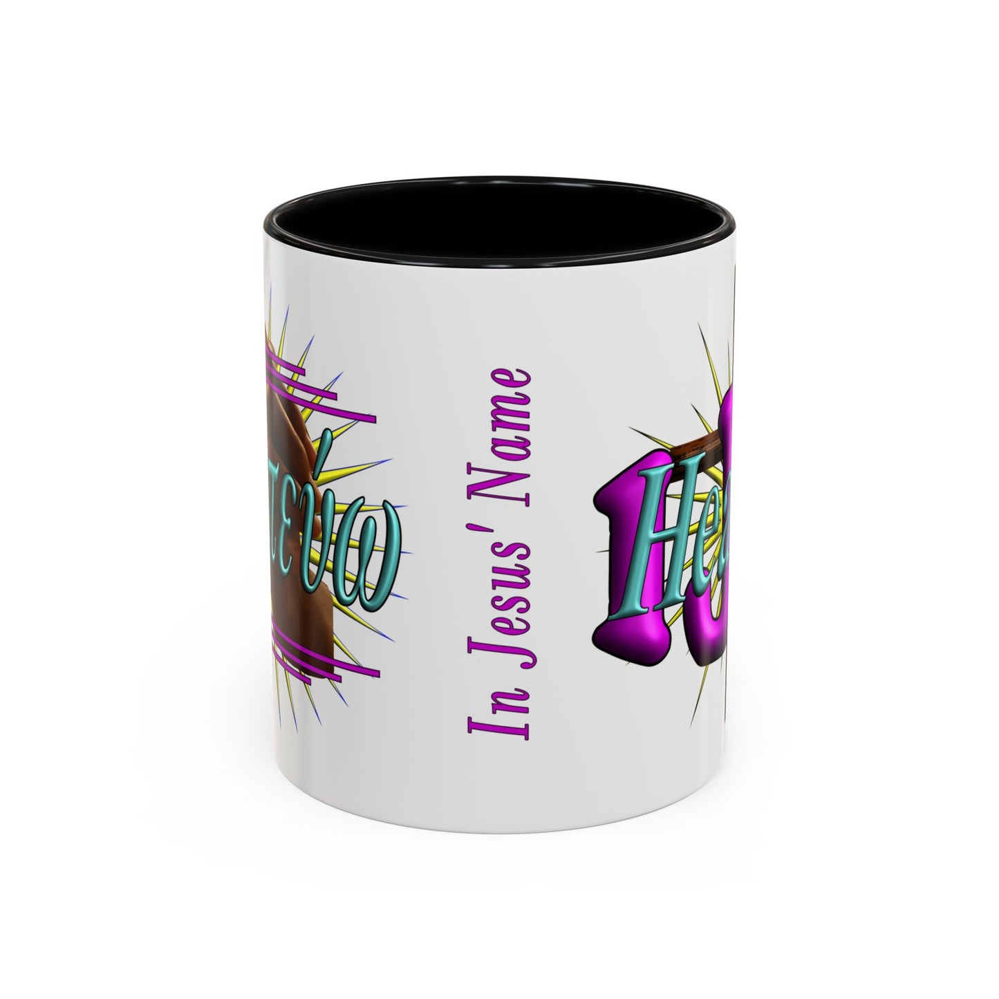 In Jesus Name - Healing - Accent Coffee Mug, 11oz