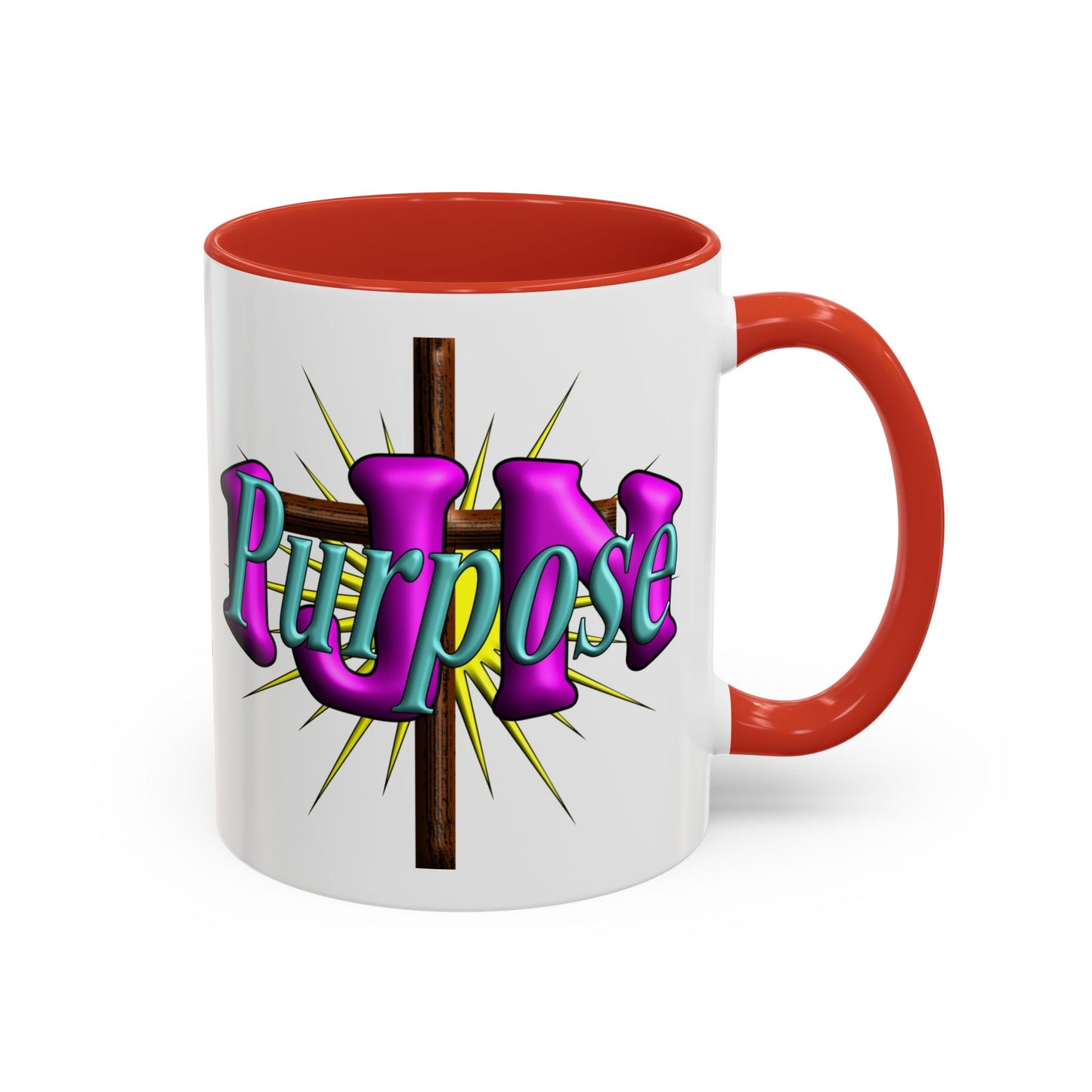 In Jesus Name - Purpose - Accent Coffee Mug, 11oz