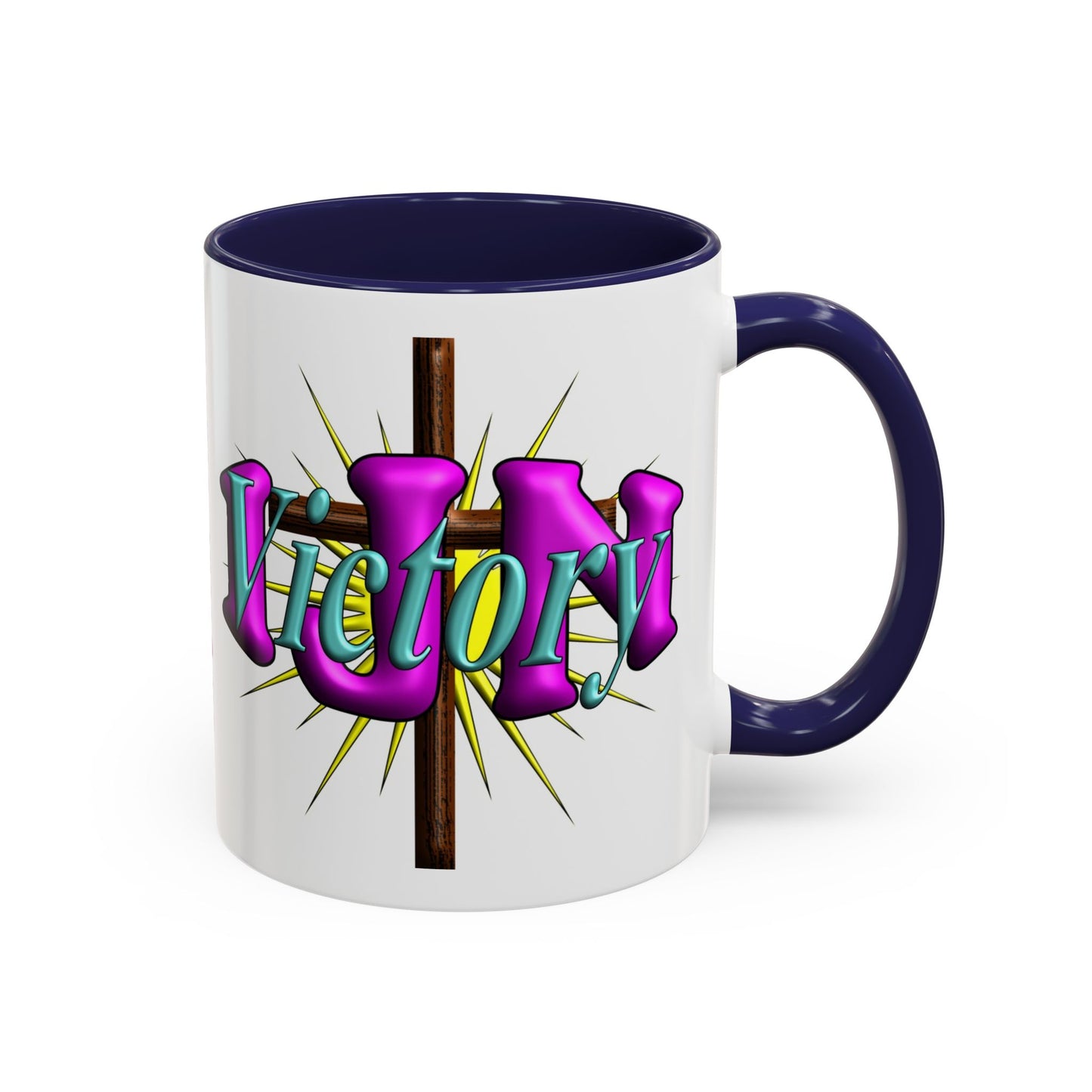 In Jesus Name - Victory - Accent Coffee Mug, 11oz