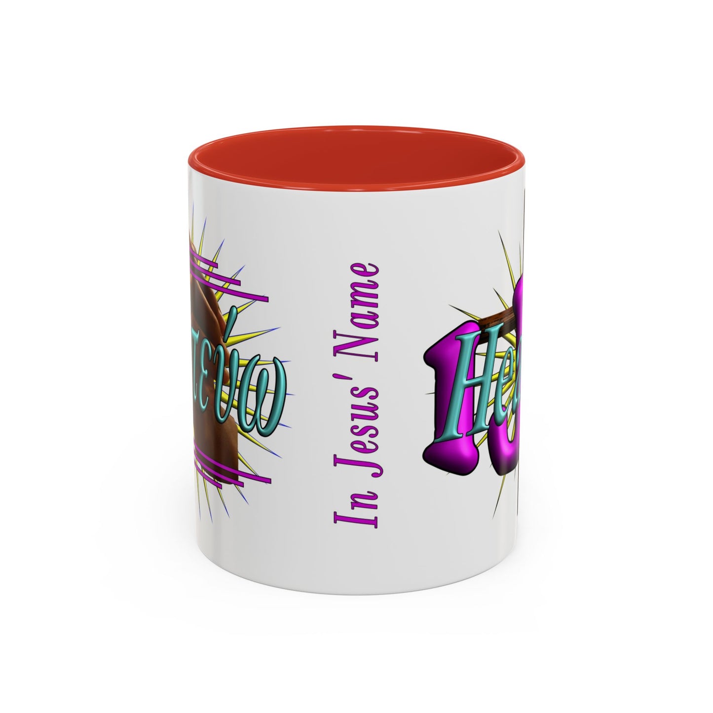 In Jesus Name - Healing - Accent Coffee Mug, 11oz