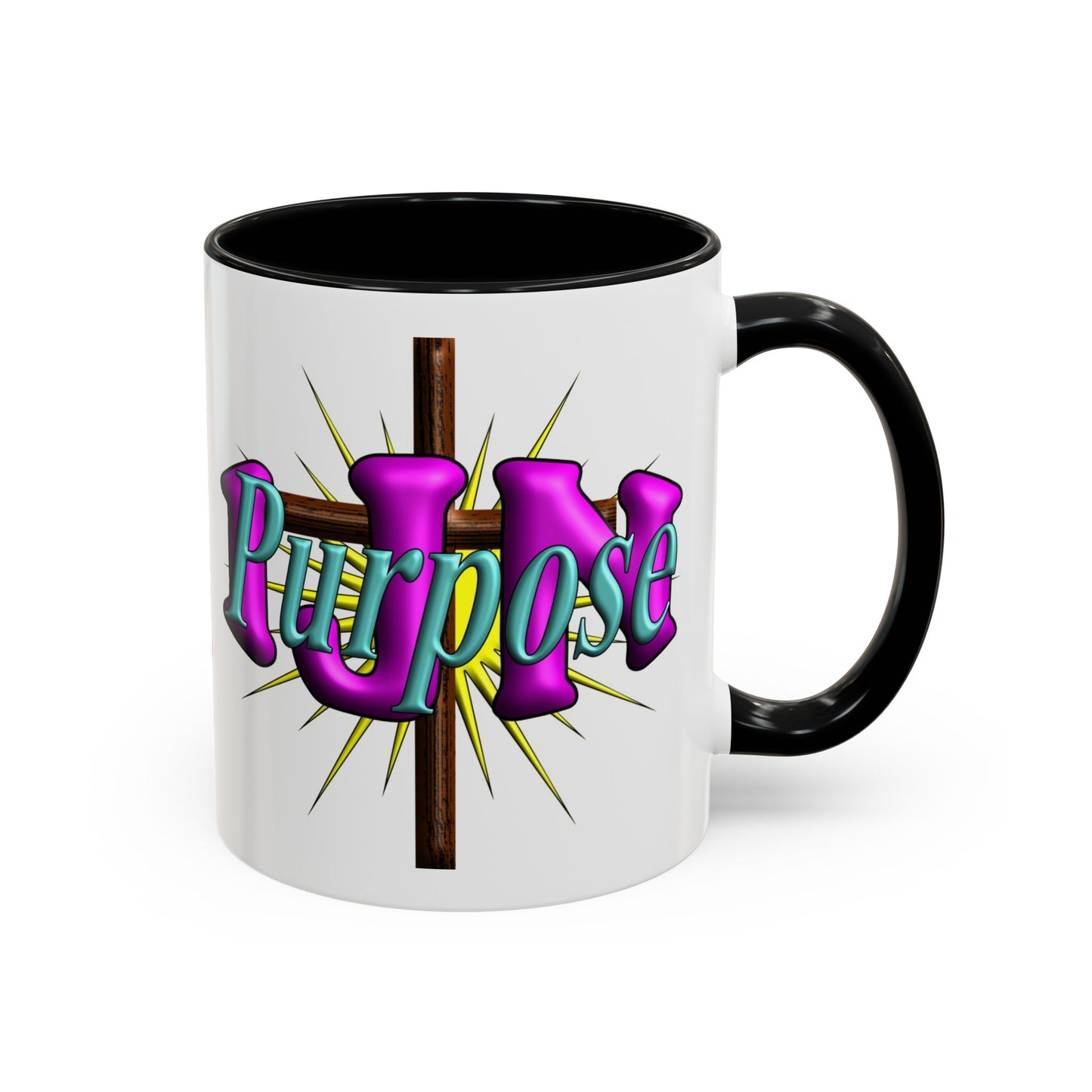 In Jesus Name - Purpose - Accent Coffee Mug, 11oz