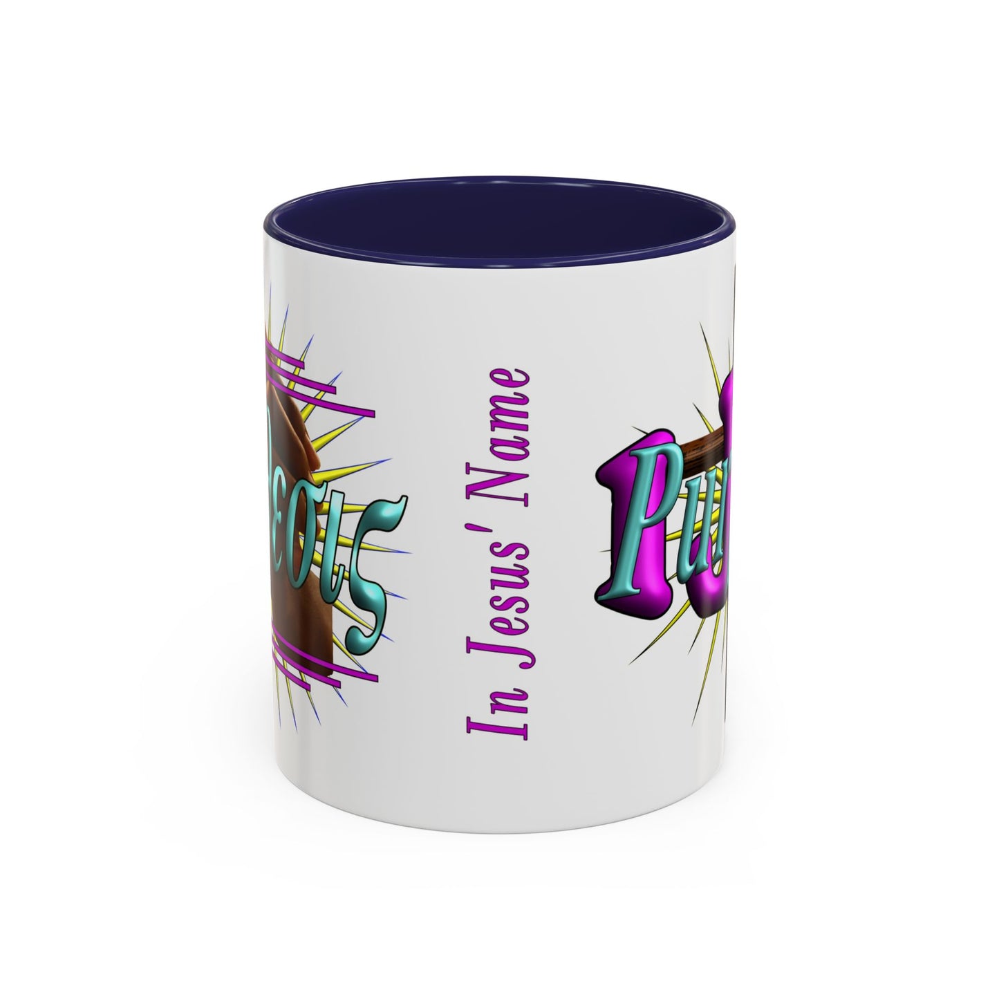 In Jesus Name - Purpose - Accent Coffee Mug, 11oz