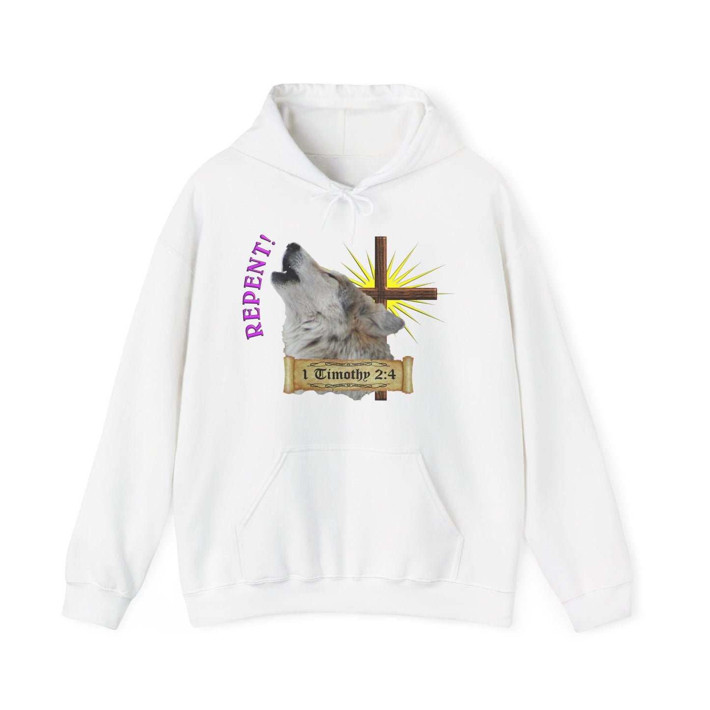 Repent - Wolf Hooded Sweatshirt