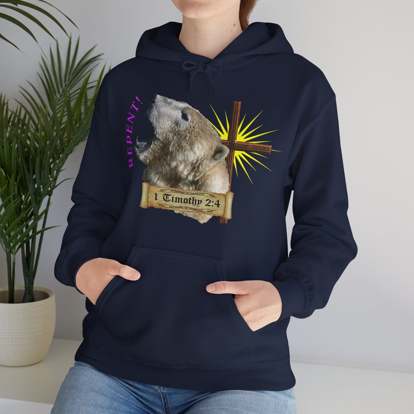 Repent - Polar Bear Hooded Sweatshirt