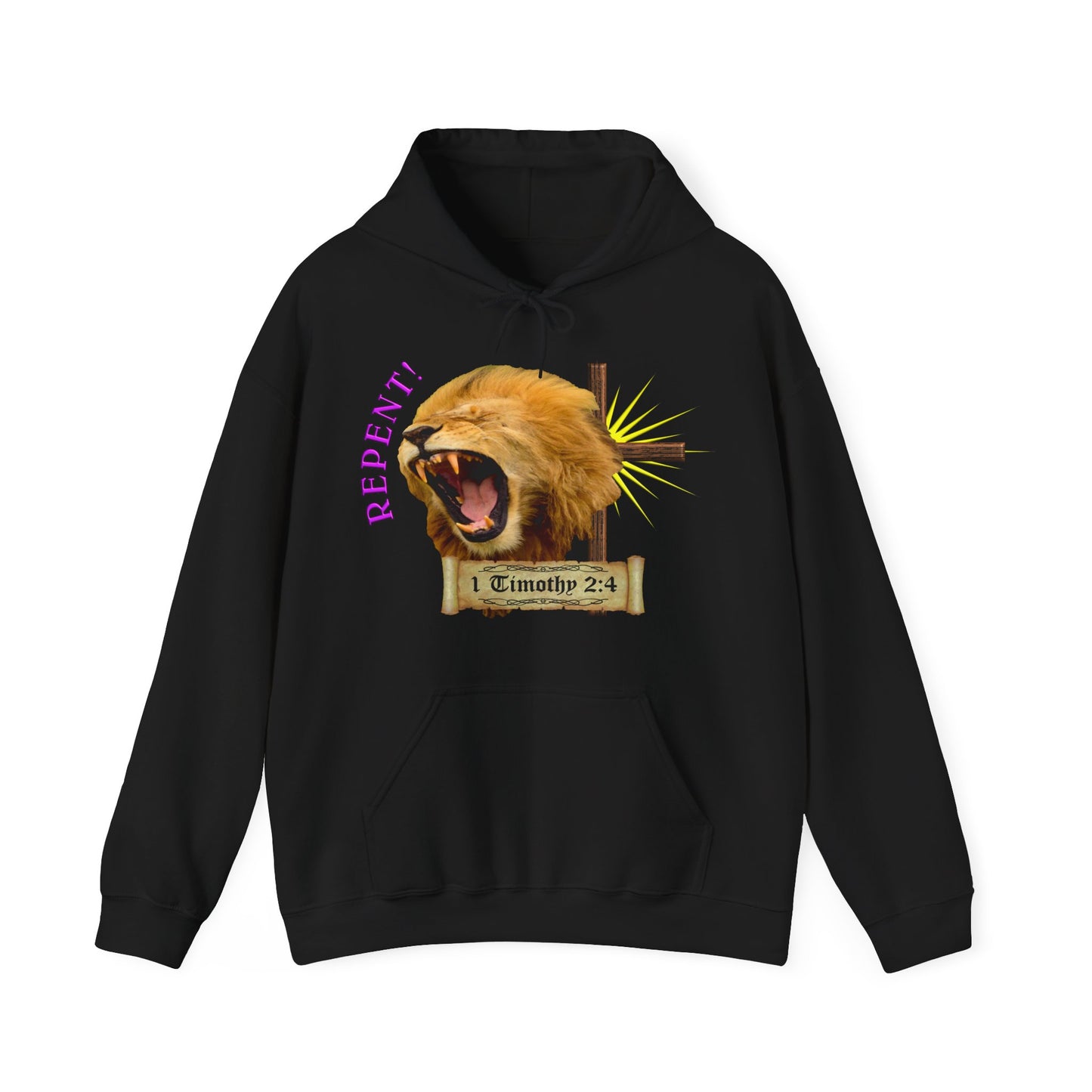 Repent - Lion Hooded Sweatshirt