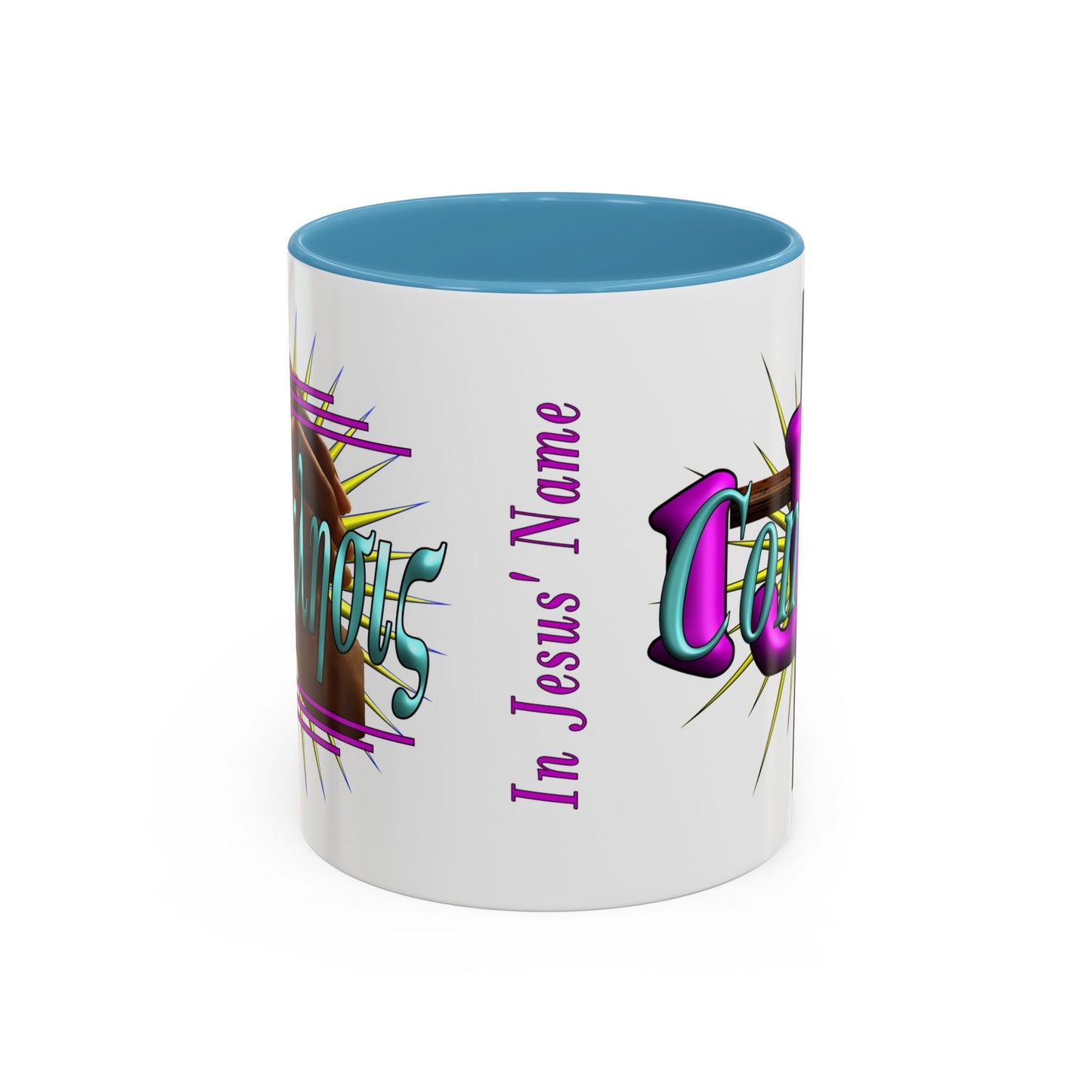 In Jesus Name - Comfort - Accent Coffee Mug, 11oz