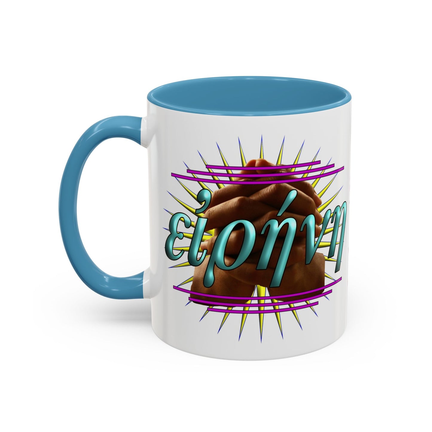 In Jesus Name - Peace - Accent Coffee Mug, 11oz
