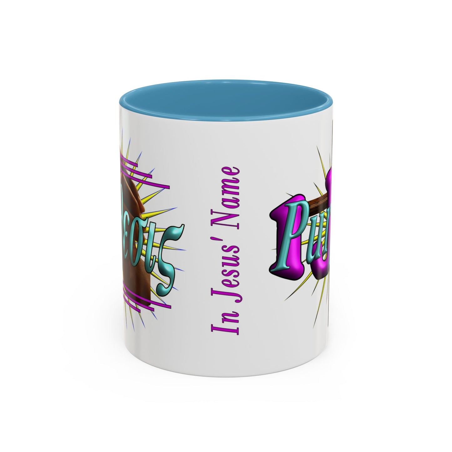 In Jesus Name - Purpose - Accent Coffee Mug, 11oz