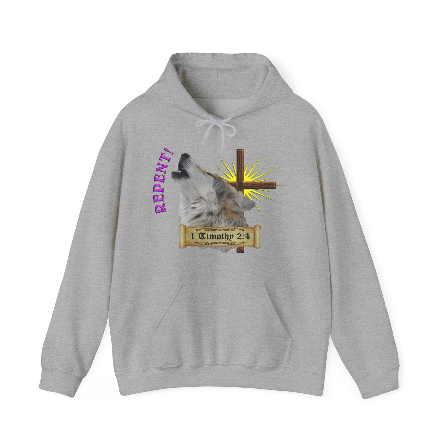 Repent - Wolf Hooded Sweatshirt