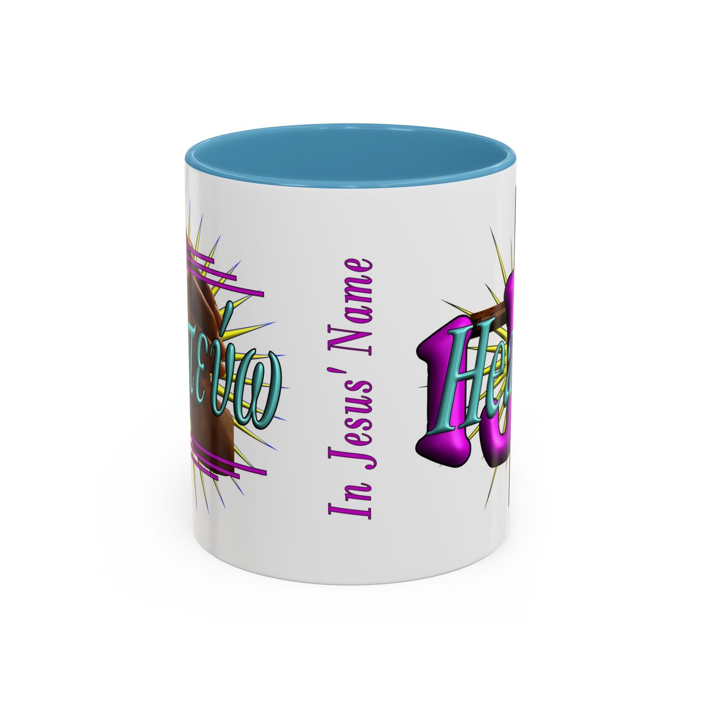 In Jesus Name - Healing - Accent Coffee Mug, 11oz