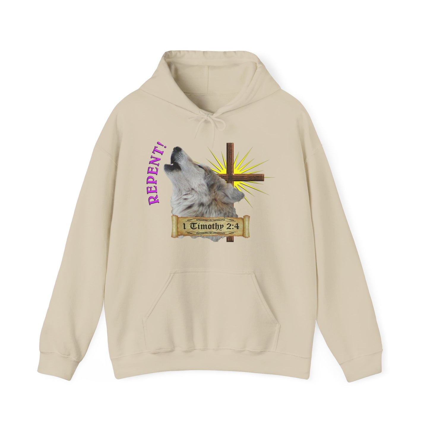 Repent - Wolf Hooded Sweatshirt