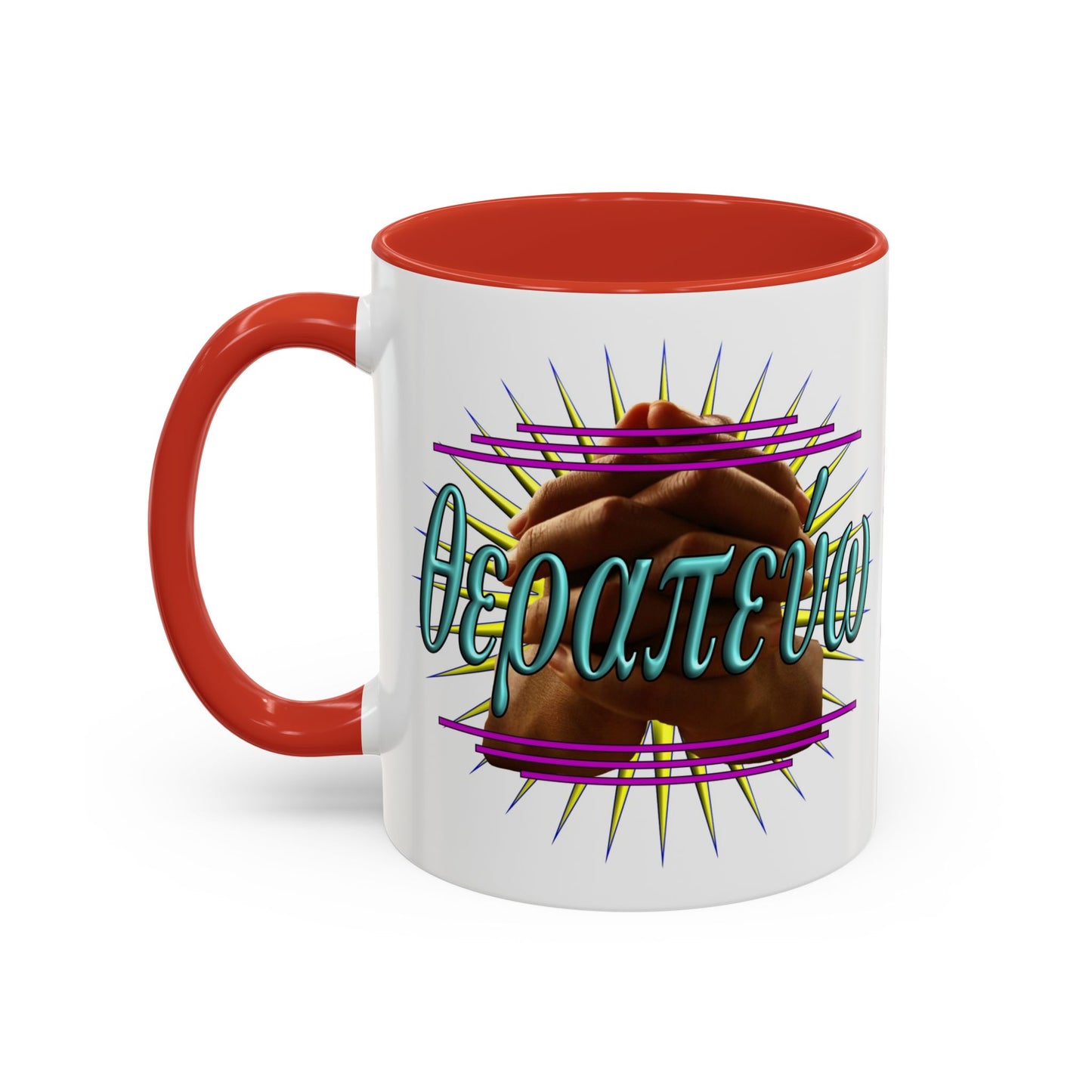 In Jesus Name - Healing - Accent Coffee Mug, 11oz