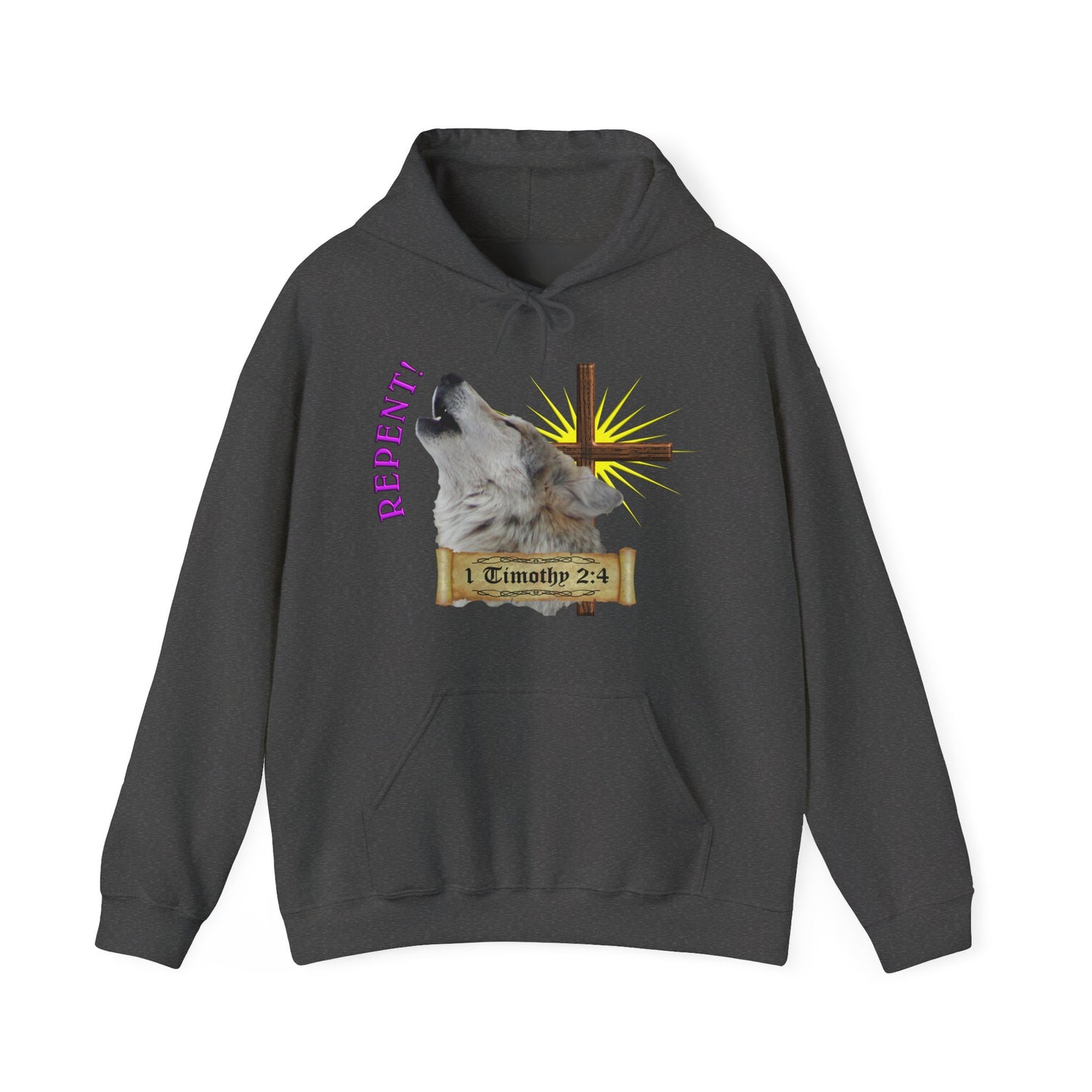 Repent - Wolf Hooded Sweatshirt