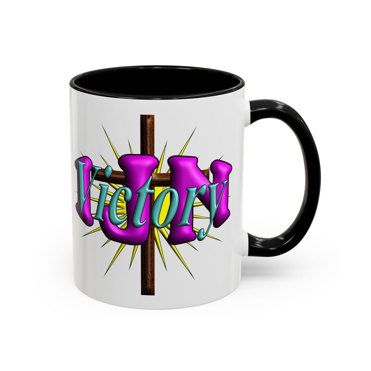 In Jesus Name - Victory - Accent Coffee Mug, 11oz