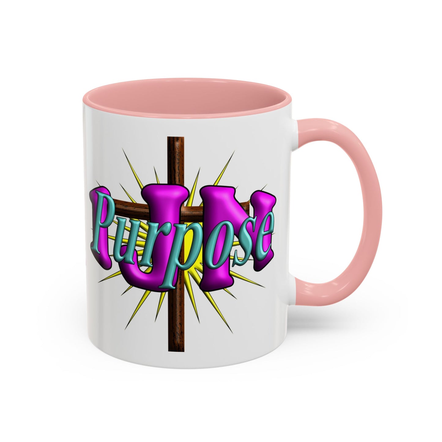 In Jesus Name - Purpose - Accent Coffee Mug, 11oz