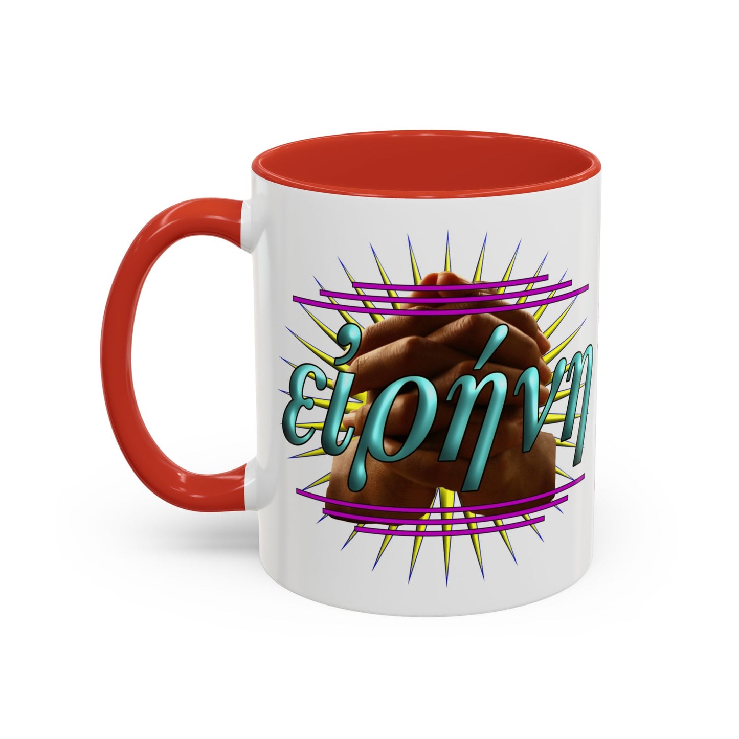 In Jesus Name - Peace - Accent Coffee Mug, 11oz