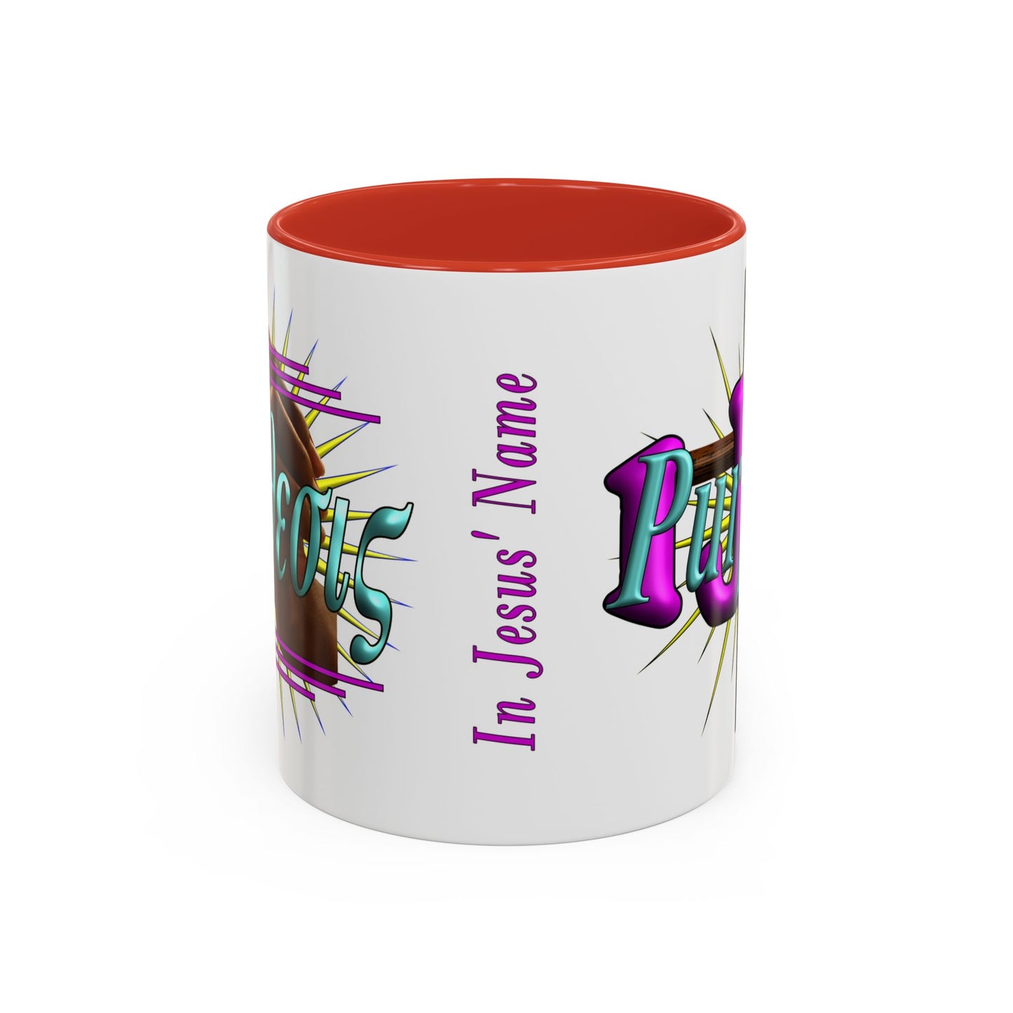 In Jesus Name - Purpose - Accent Coffee Mug, 11oz