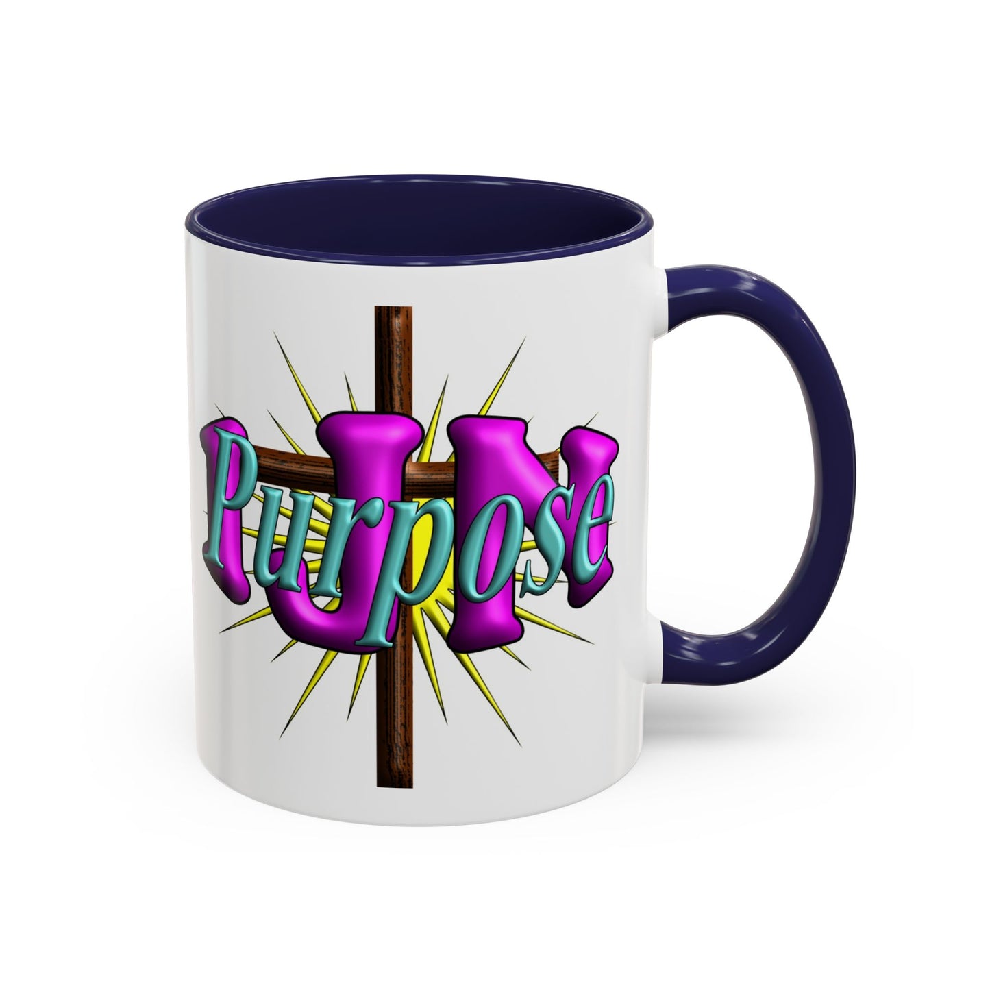 In Jesus Name - Purpose - Accent Coffee Mug, 11oz