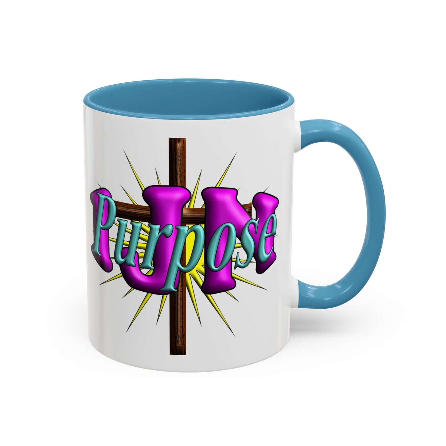 In Jesus Name - Purpose - Accent Coffee Mug, 11oz