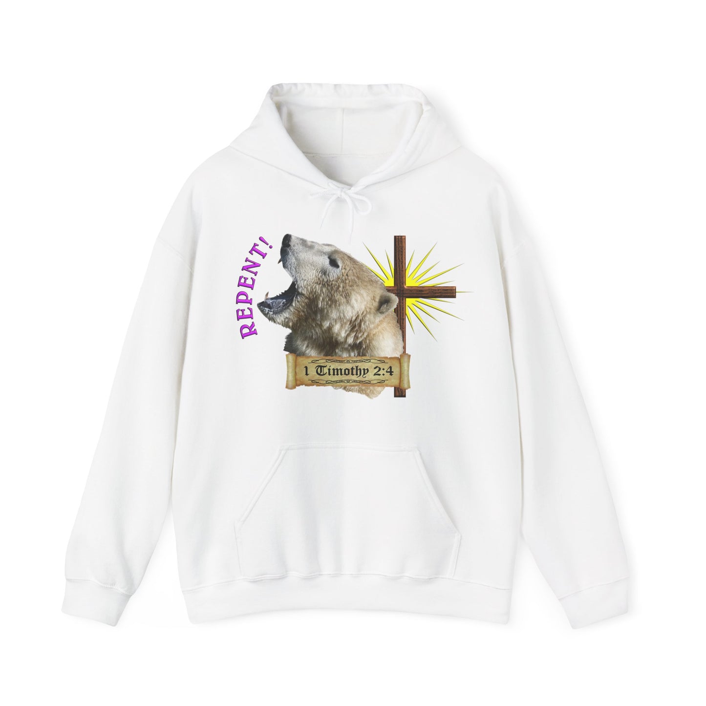 Repent - Polar Bear Hooded Sweatshirt