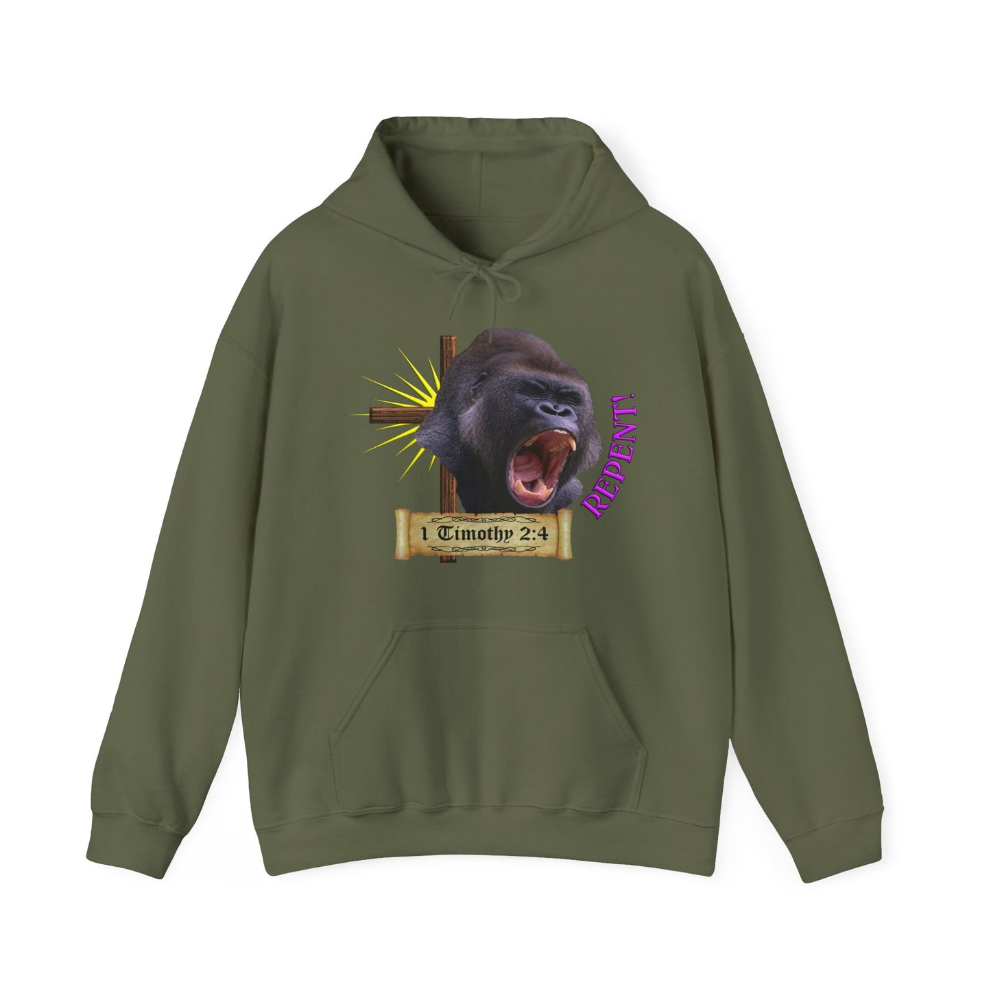 Repent - Gorilla Hooded Sweatshirt