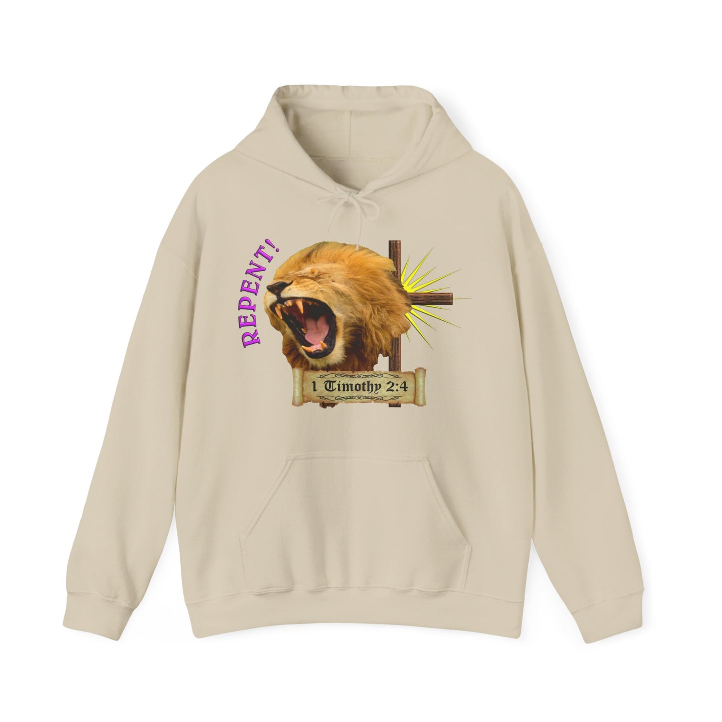 Repent - Lion Hooded Sweatshirt