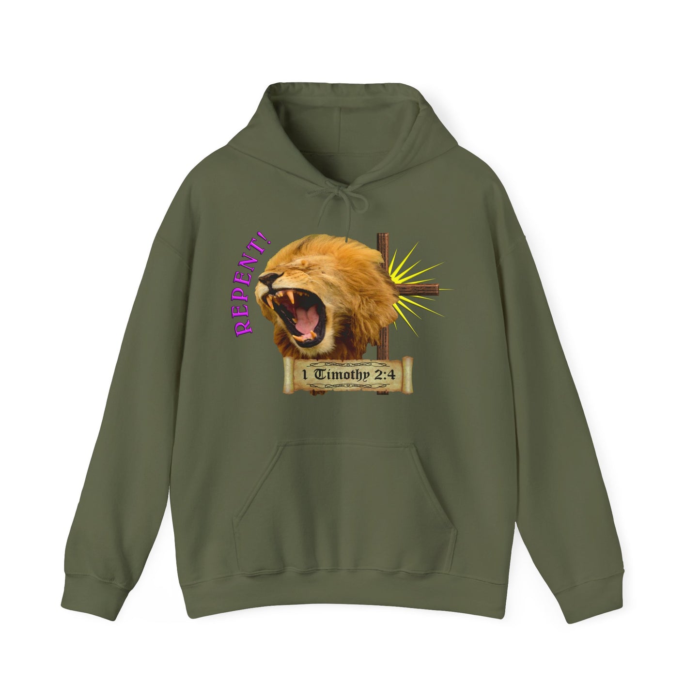 Repent - Lion Hooded Sweatshirt