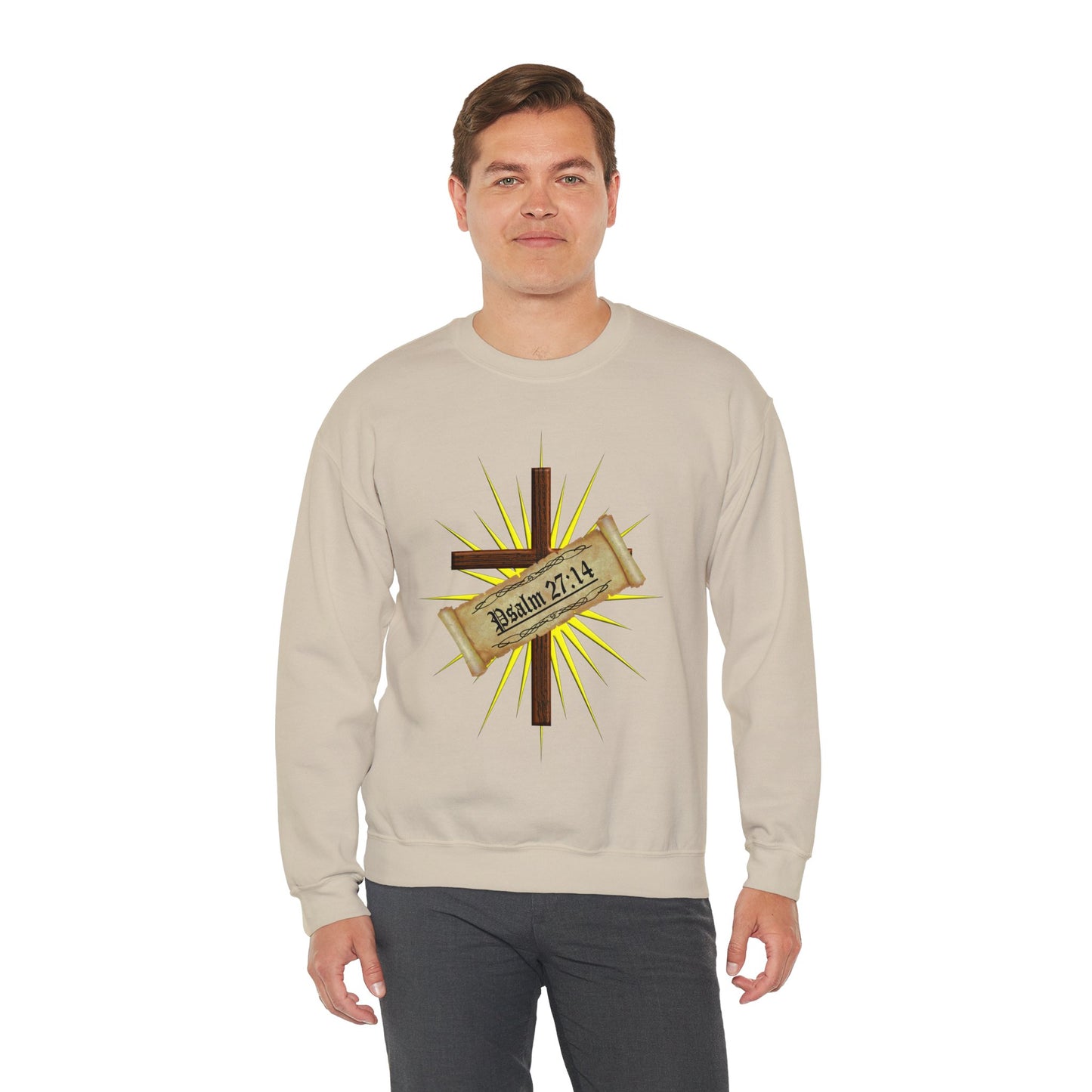 Verses - Psa 27:14 - Crewneck Sweatshirt