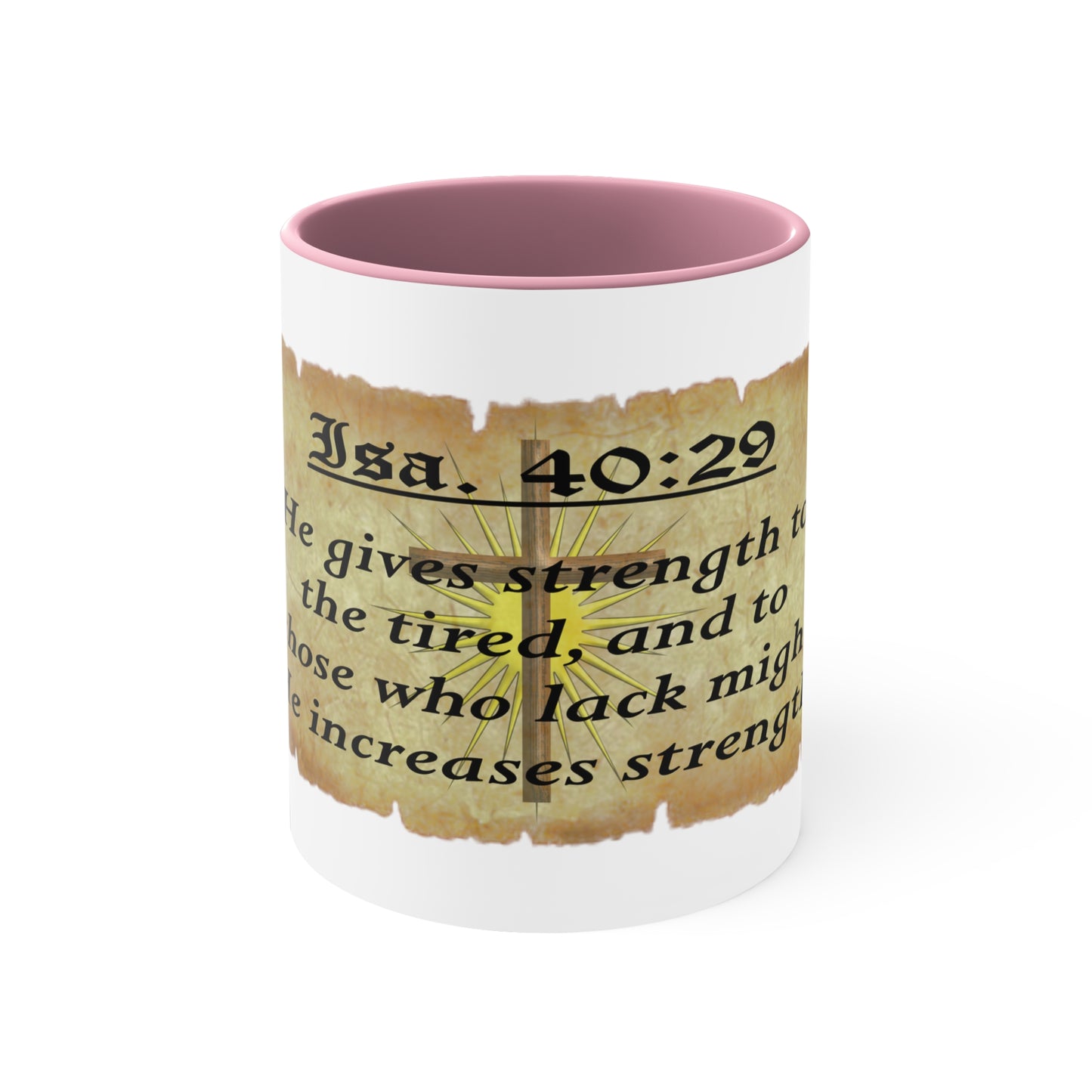 Verses - Isa. 40:29 - Accent Coffee Mug, 11oz