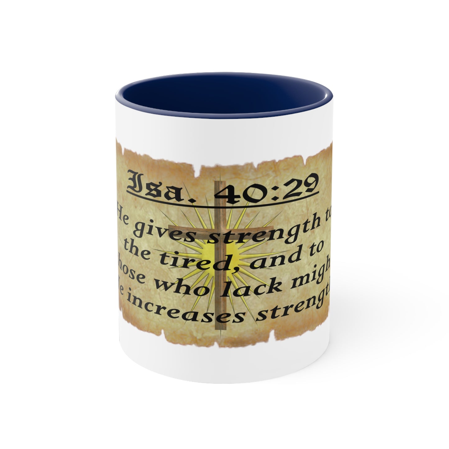 Verses - Isa. 40:29 - Accent Coffee Mug, 11oz