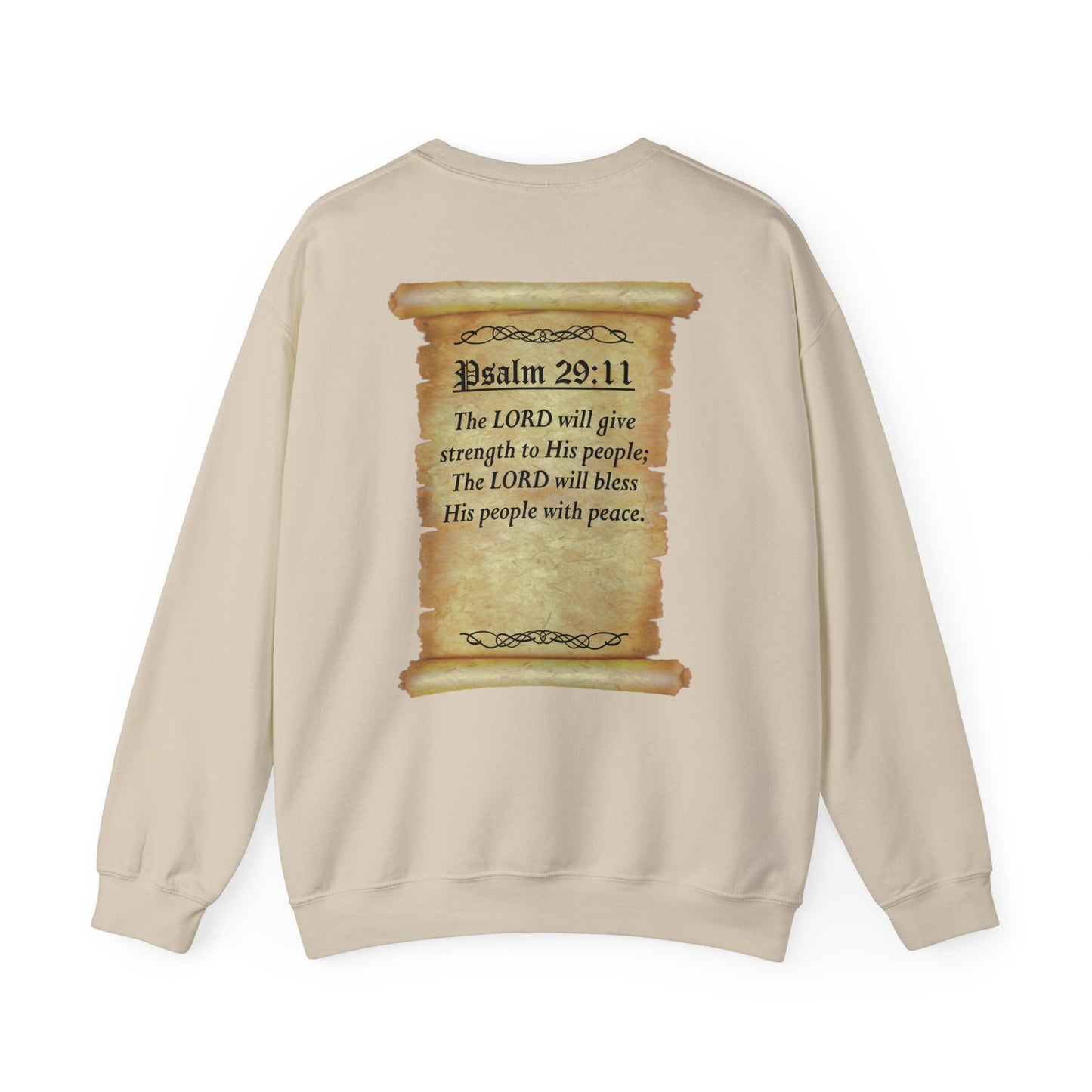 Verses - Psa 29:11 - Crewneck Sweatshirt