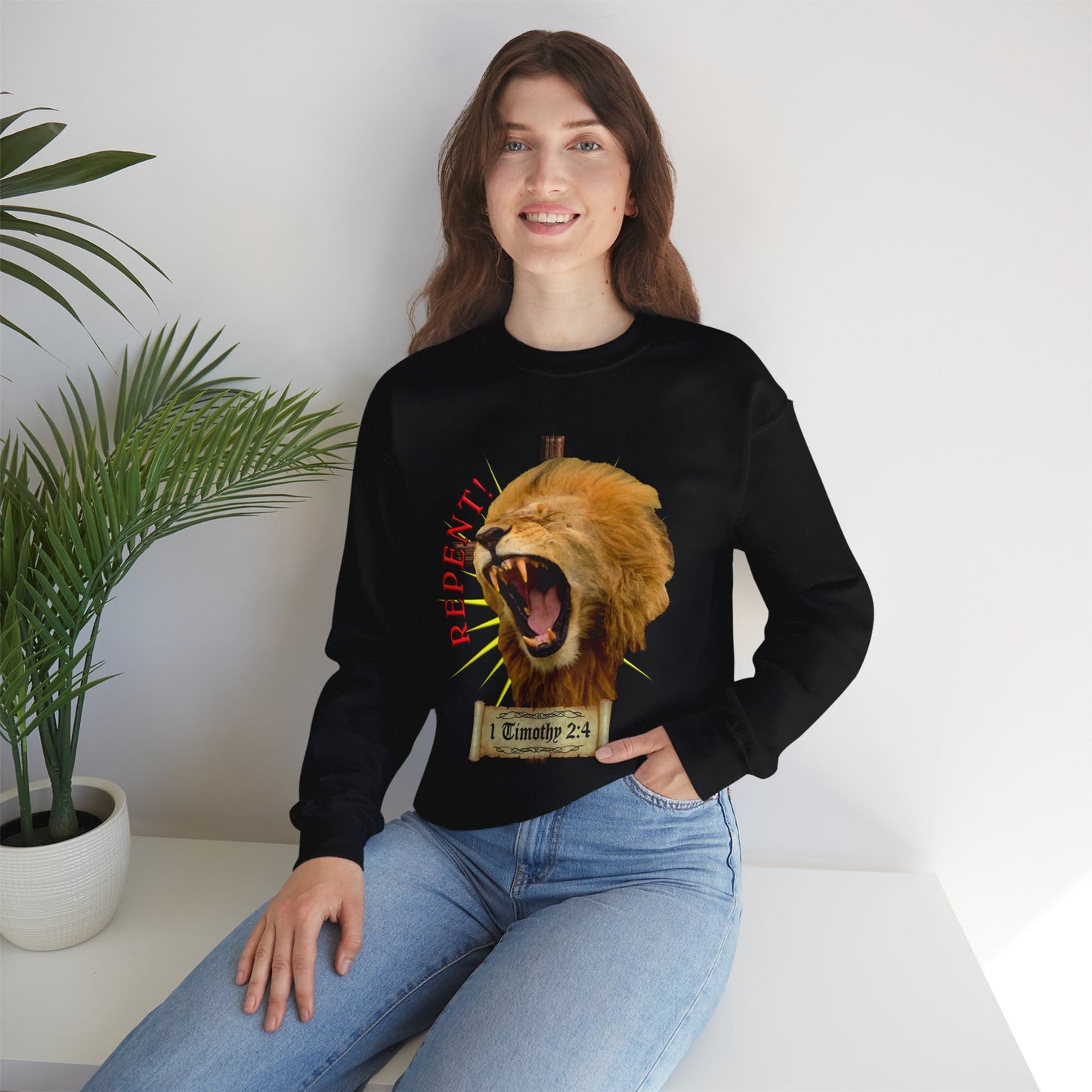 Repent - Lion - Crewneck Sweatshirt