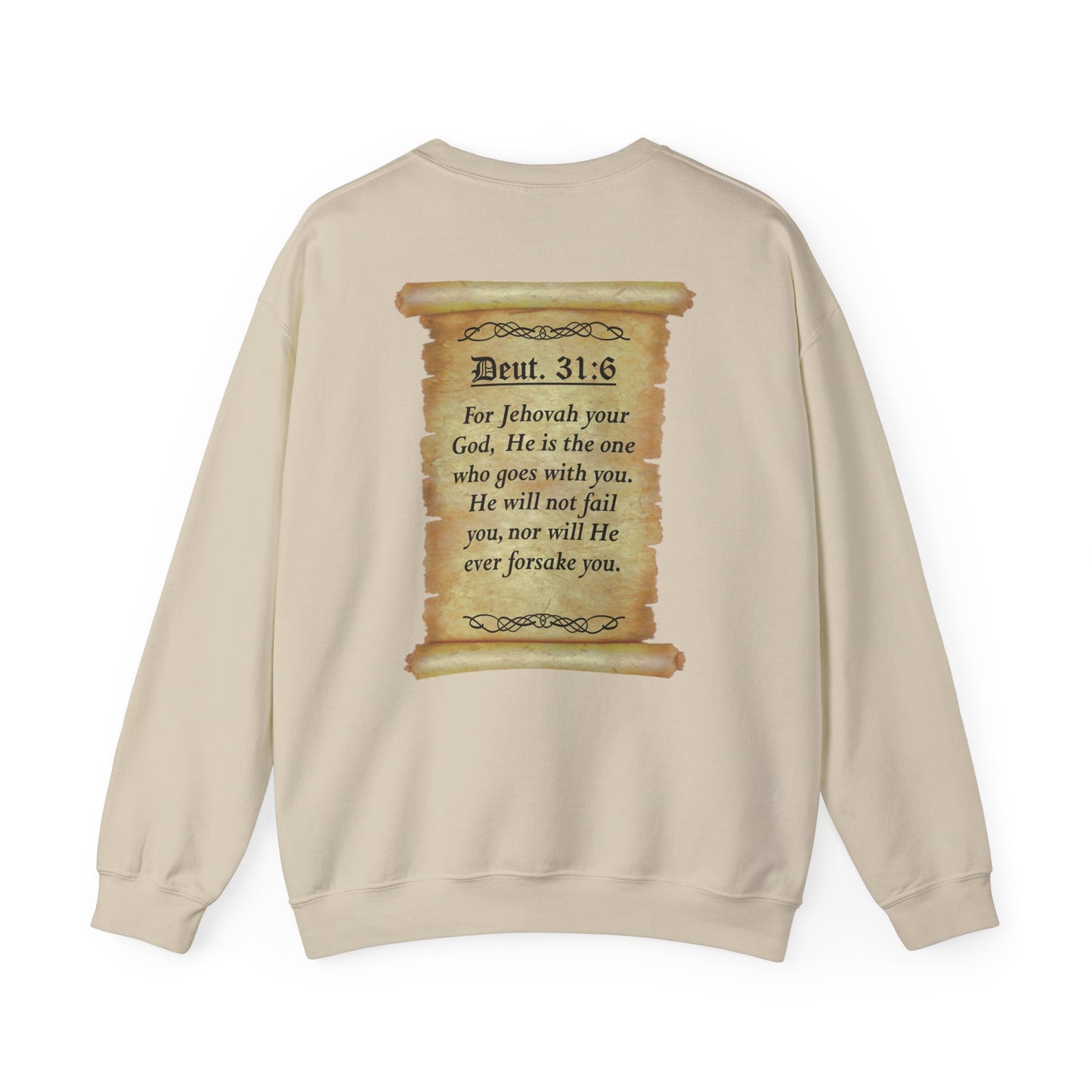 Verses - Deu 31:6 - Crewneck Sweatshirt