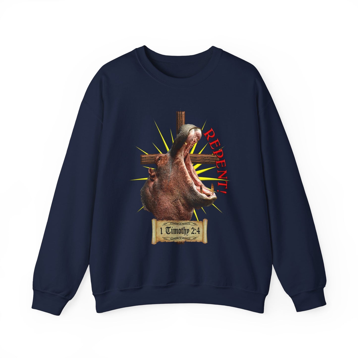 Repent _ Hippo - Crewneck Sweatshirt