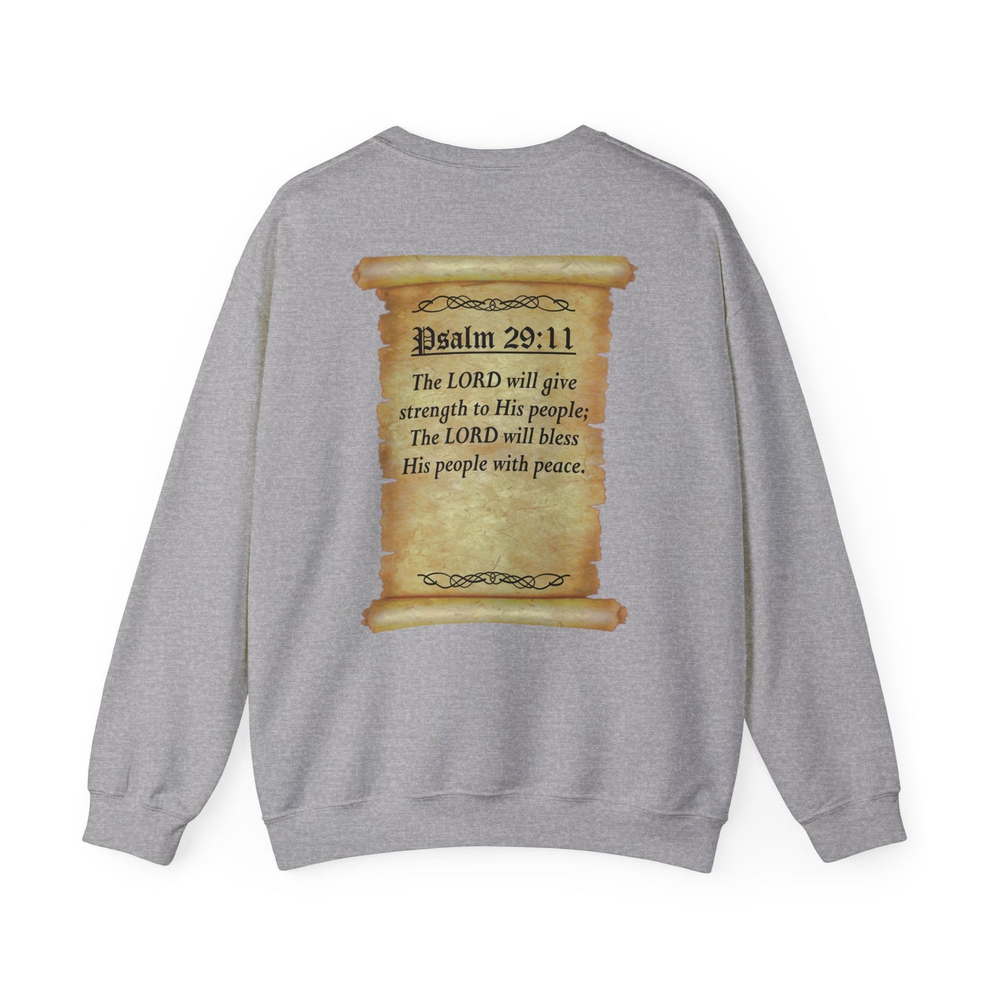 Verses - Psa 29:11 - Crewneck Sweatshirt