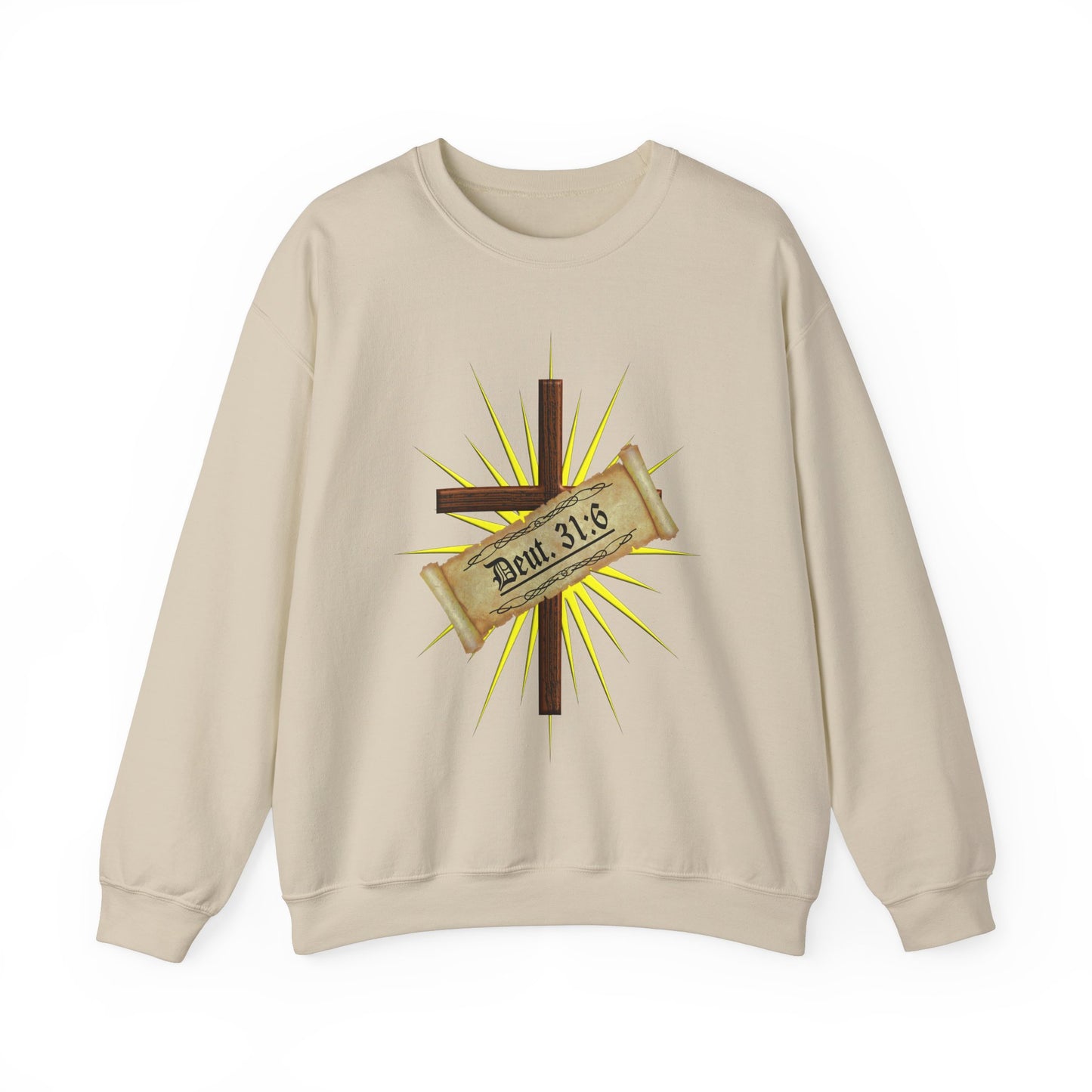 Verses - Deu 31:6 - Crewneck Sweatshirt