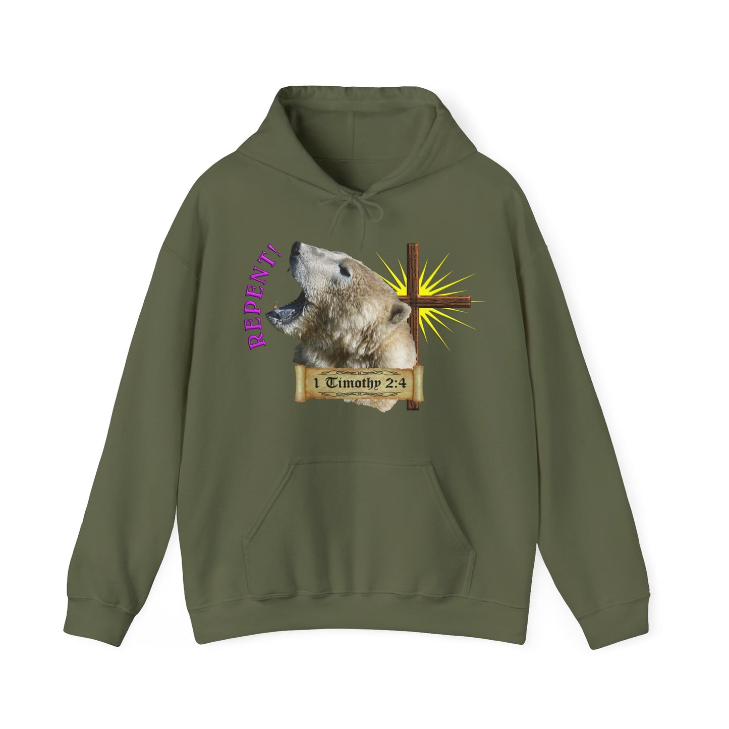 Repent - Polar Bear Hooded Sweatshirt