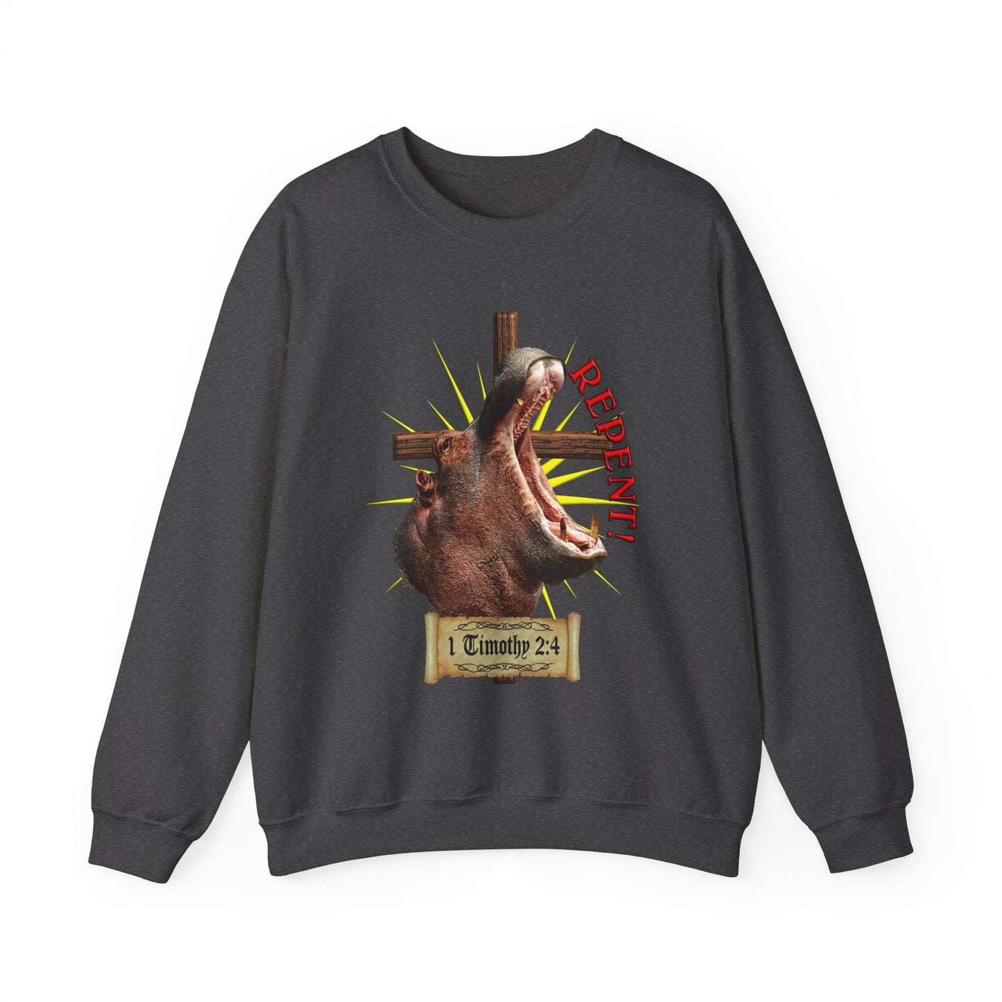 Repent _ Hippo - Crewneck Sweatshirt