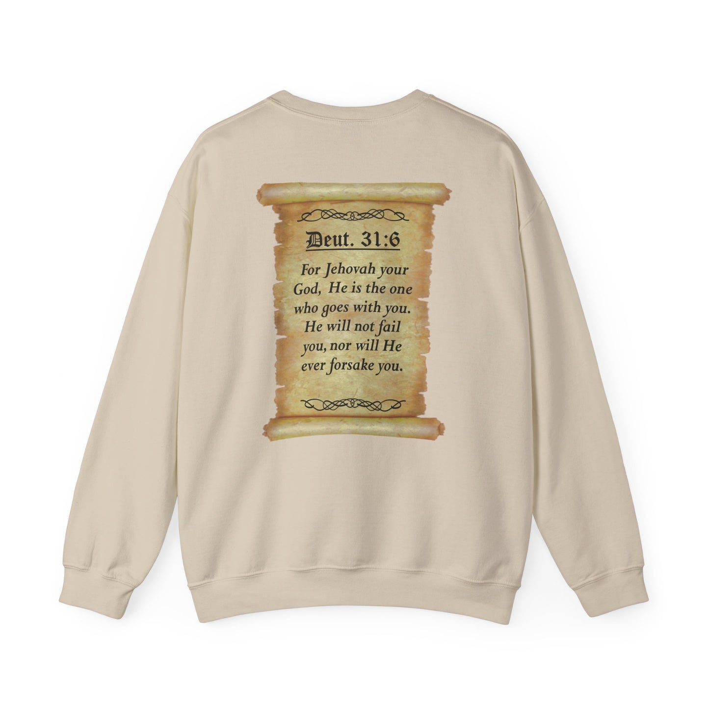 Verses - Deu 31:6 - Crewneck Sweatshirt