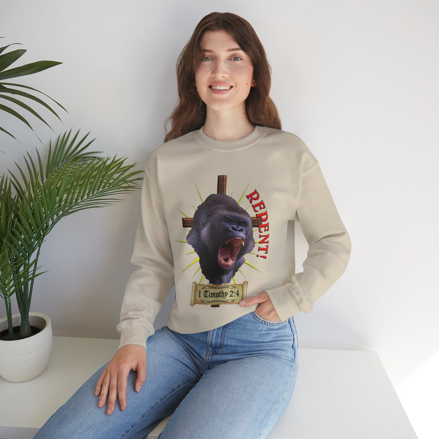 Repent - Gorilla - Crewneck Sweatshirt