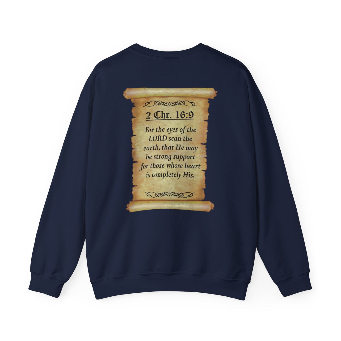 Verses - 2 Chr. 16:9 - Crewneck Sweatshirt