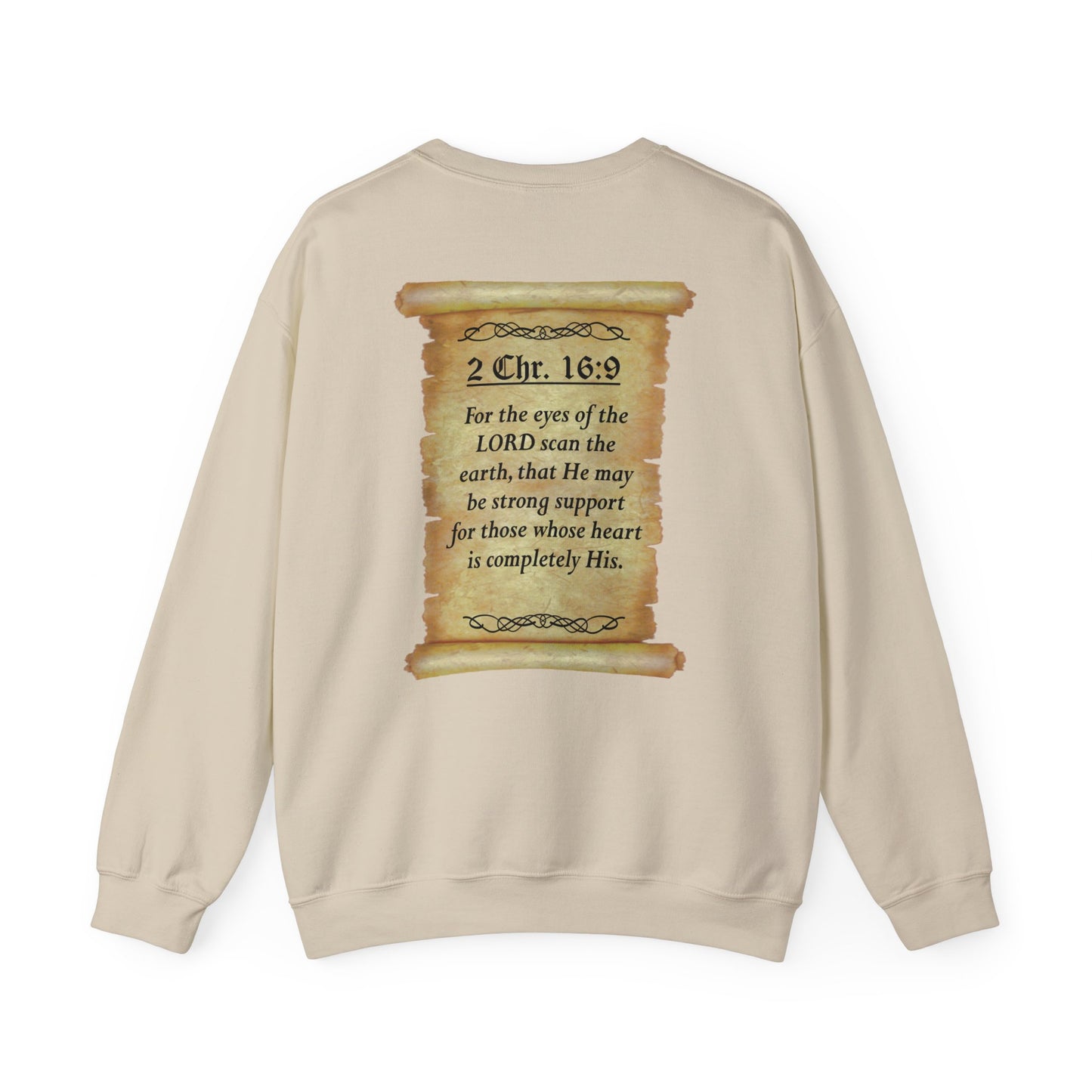 Verses - 2 Chr 16:9 - Crewneck Sweatshirt