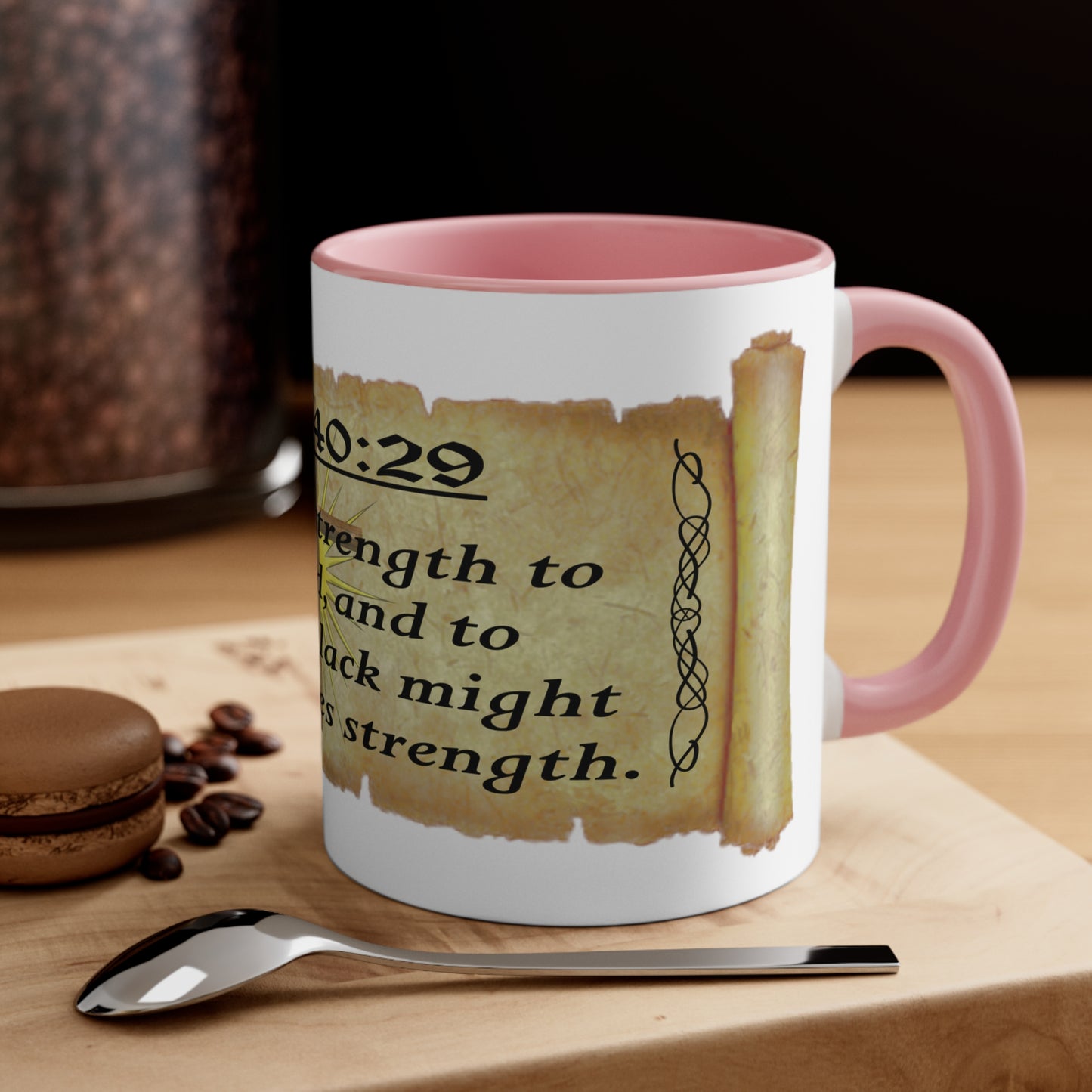 Verses - Isa. 40:29 - Accent Coffee Mug, 11oz