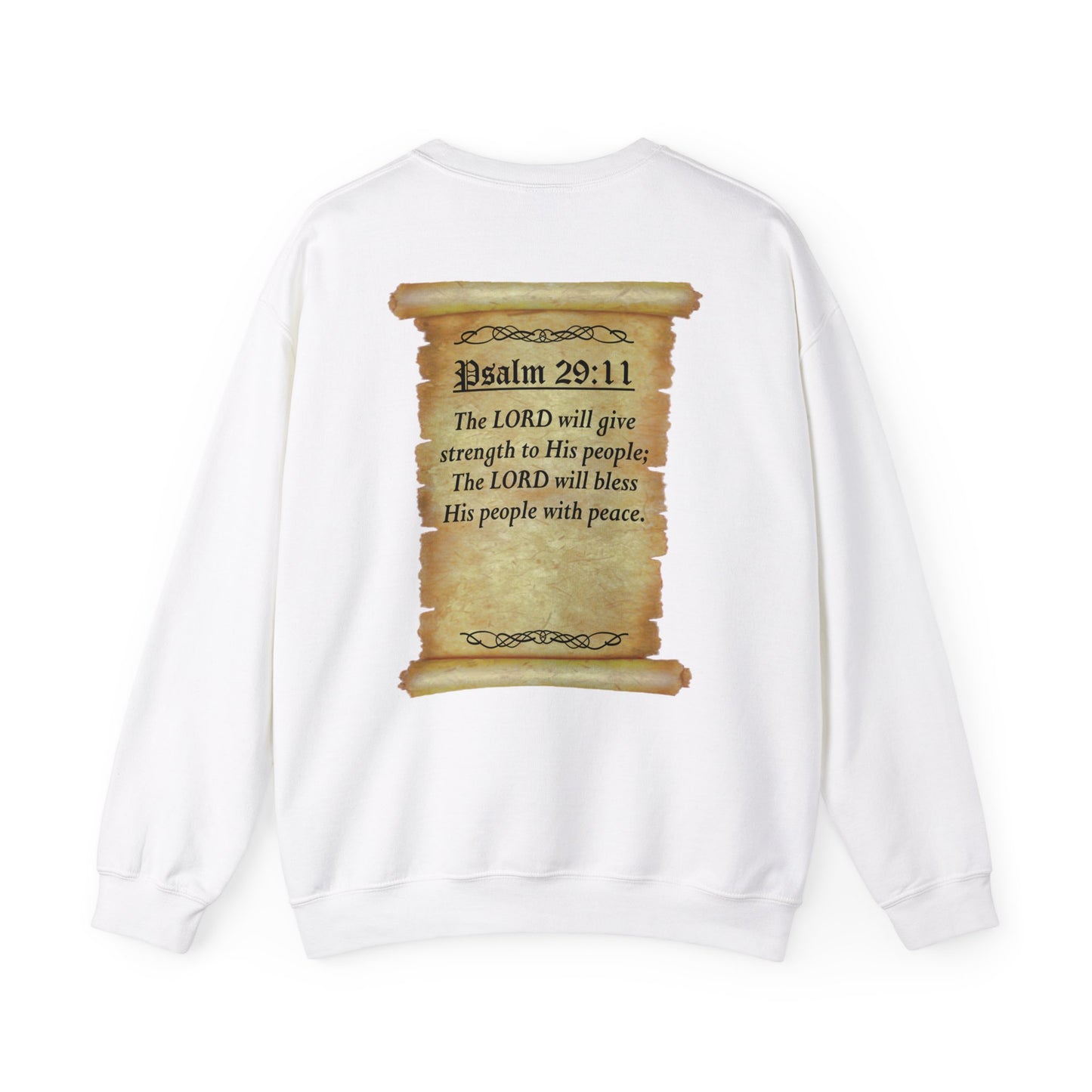 Verses - Psa 29:11 - Crewneck Sweatshirt