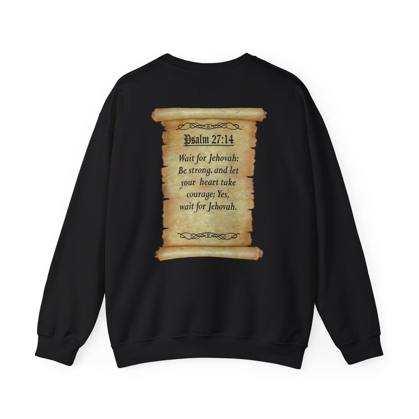 Verses - Psa 27:14 - Crewneck Sweatshirt