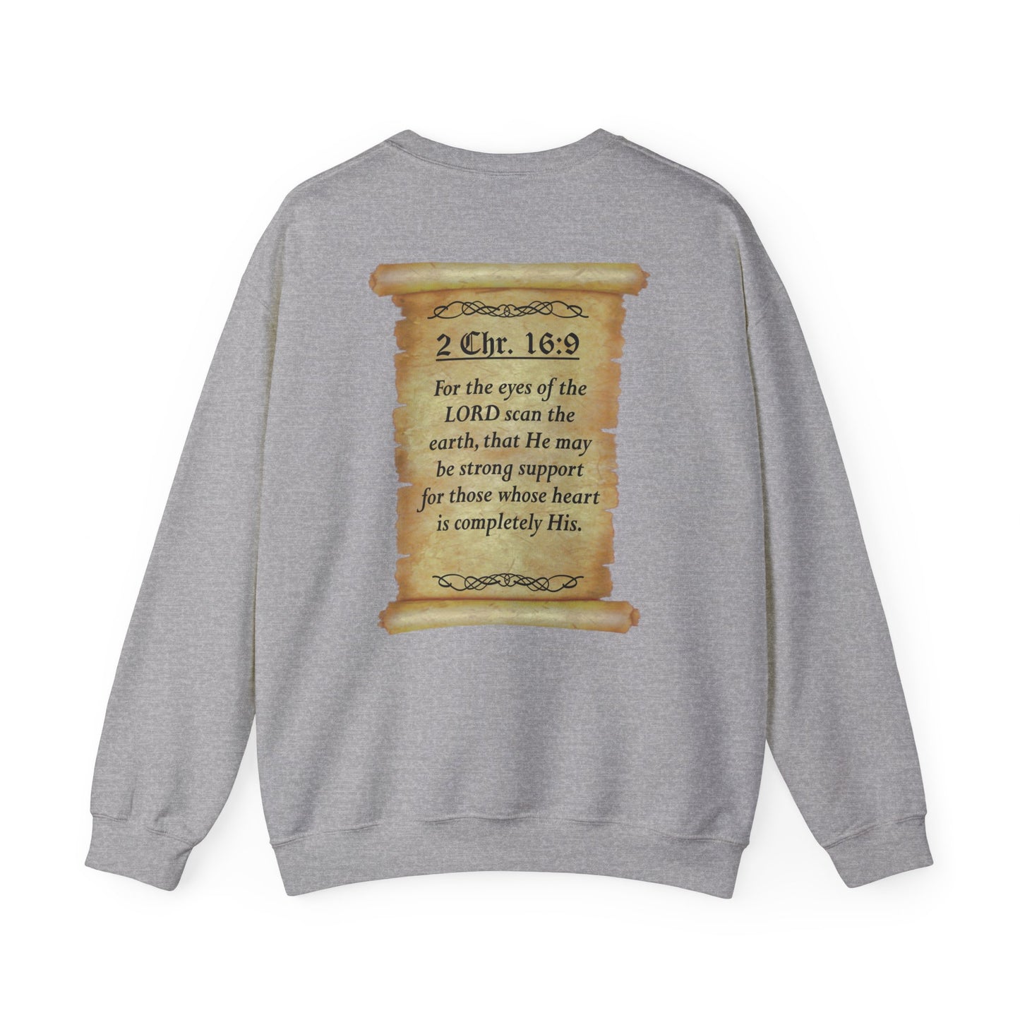 Verses - 2 Chr. 16:9 - Crewneck Sweatshirt