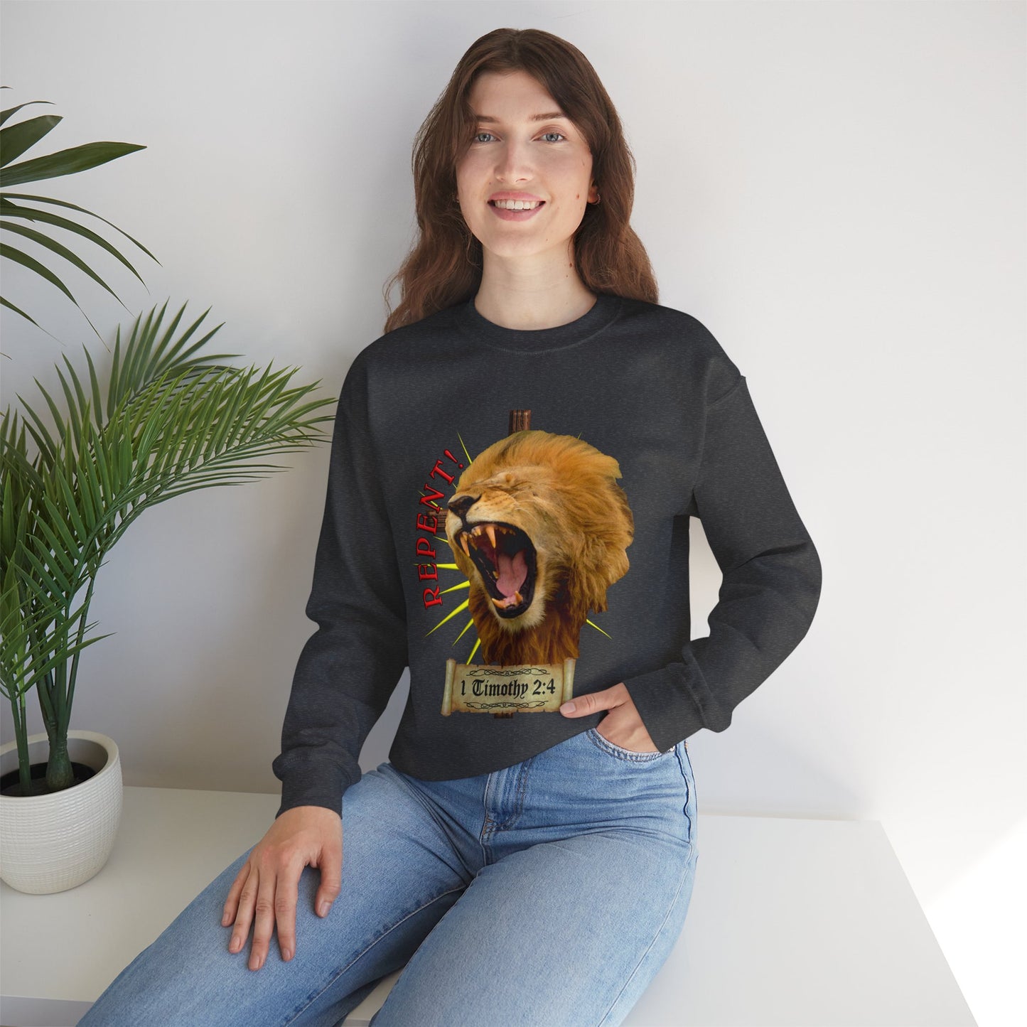 Repent - Lion - Crewneck Sweatshirt