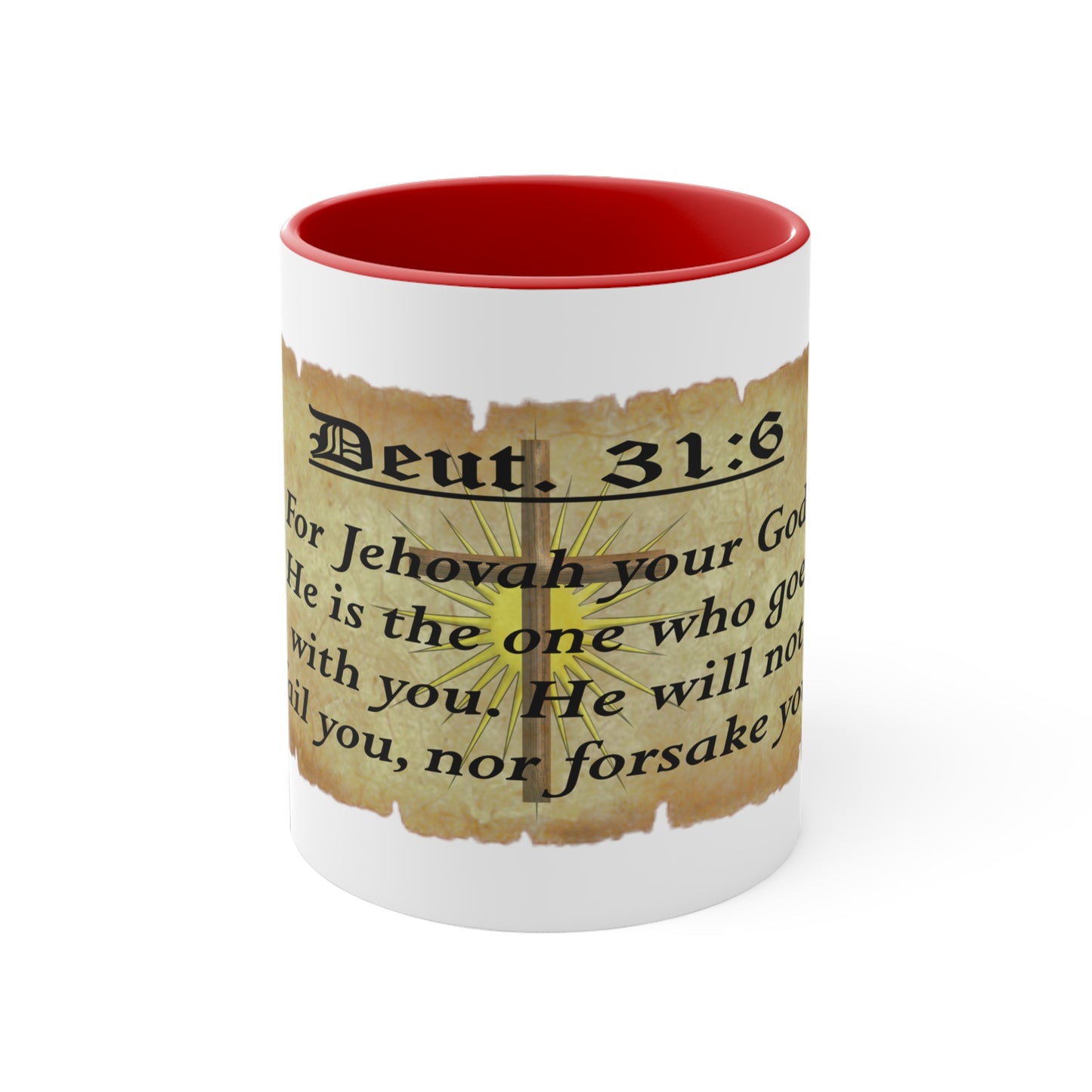 Verses - Deut. 31:6 - Accent Coffee Mug, 11oz