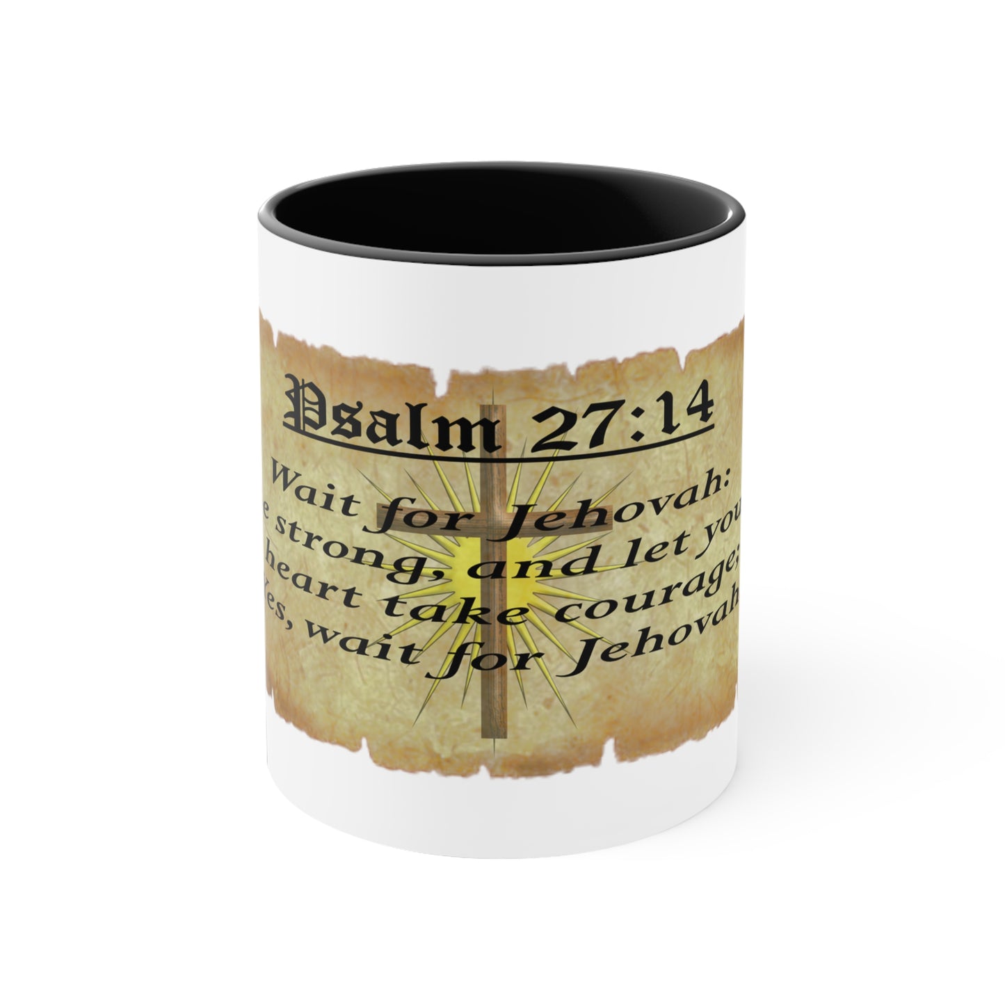 Verses - Psa. 27:14 - Accent Coffee Mug, 11oz