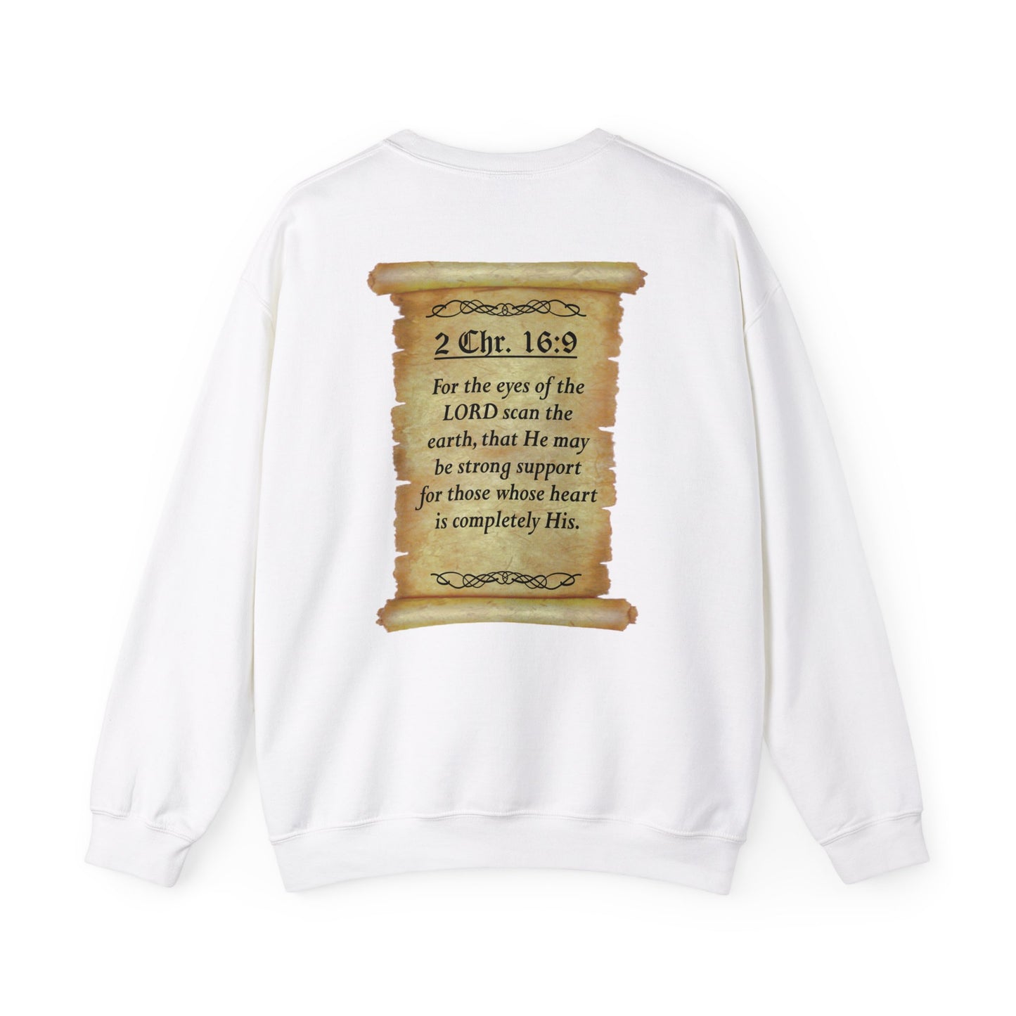 Verses - 2 Chr 16:9 - Crewneck Sweatshirt